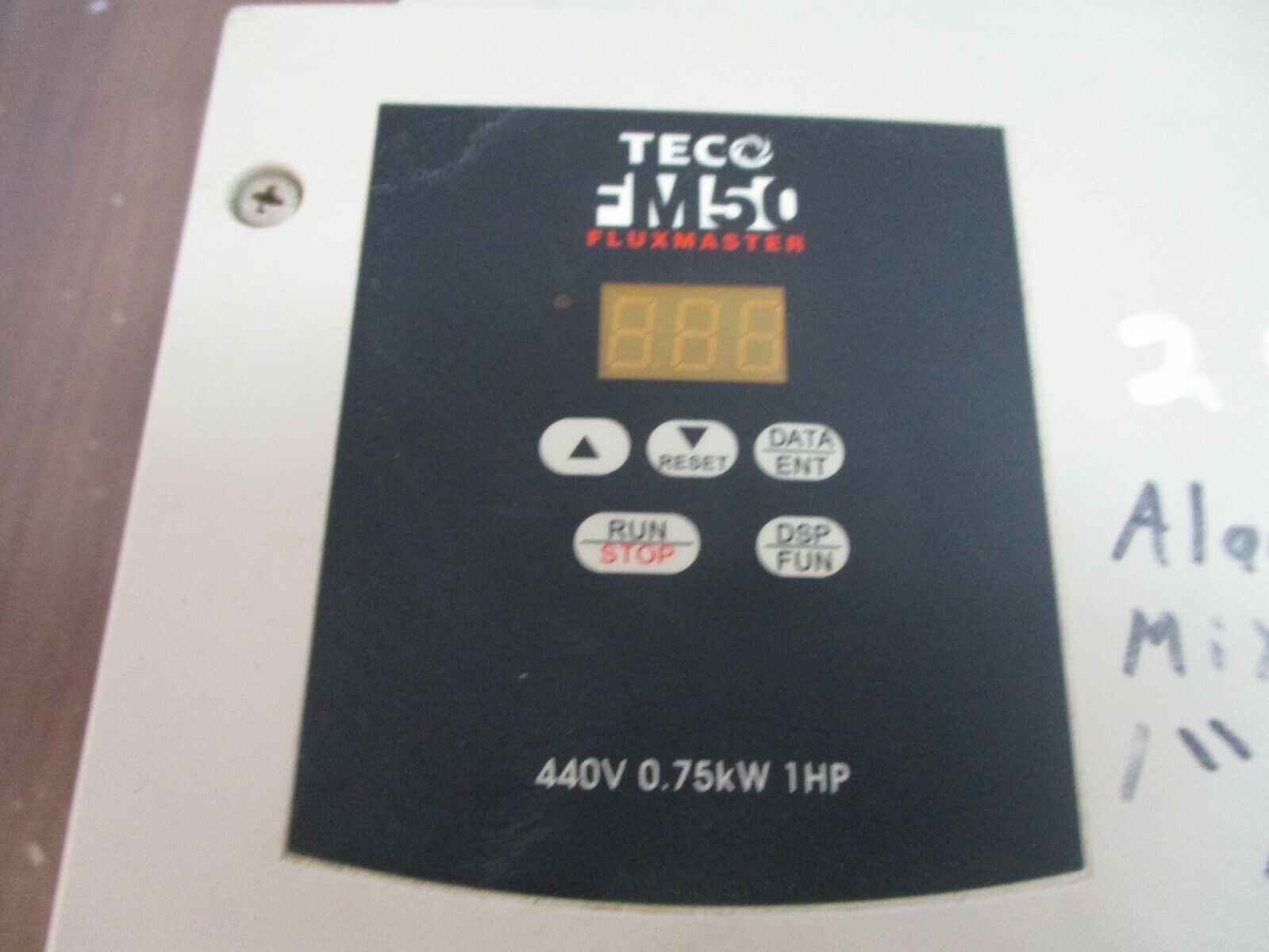 TECO Fluxmaster FM50 AC Drive FM50-401-N4FS 1HP 3Ph Nema 4X Used