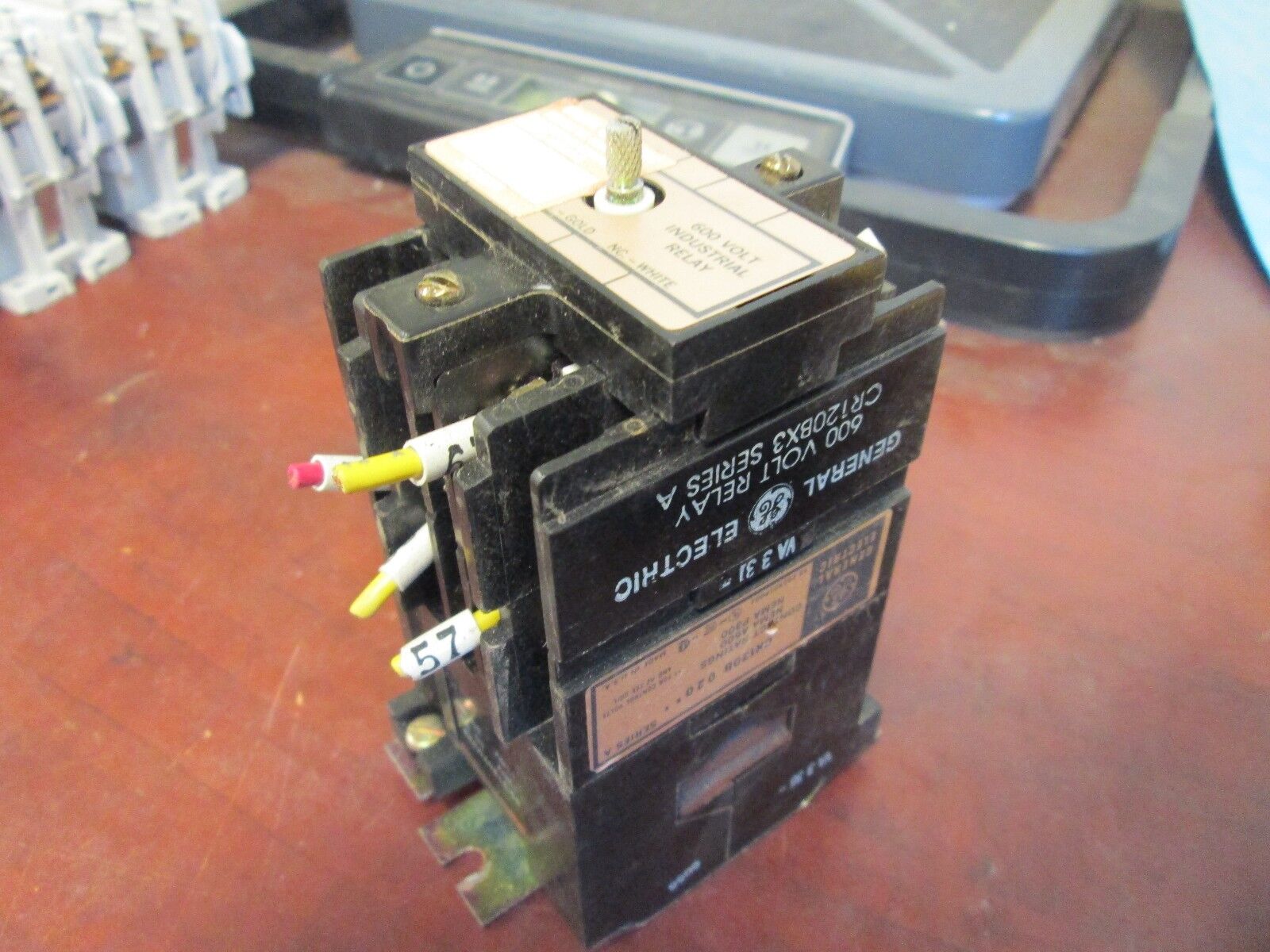 GE Relay CR120B 020 with CR120BX3 120V Coil 600V Used