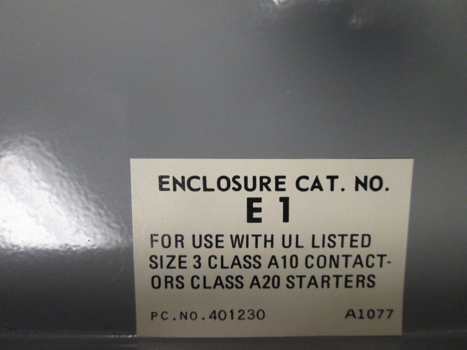 Telemecanique Enclosure E1 Nema 1 Enclosure 21-3/4x11x6" New Surplus
