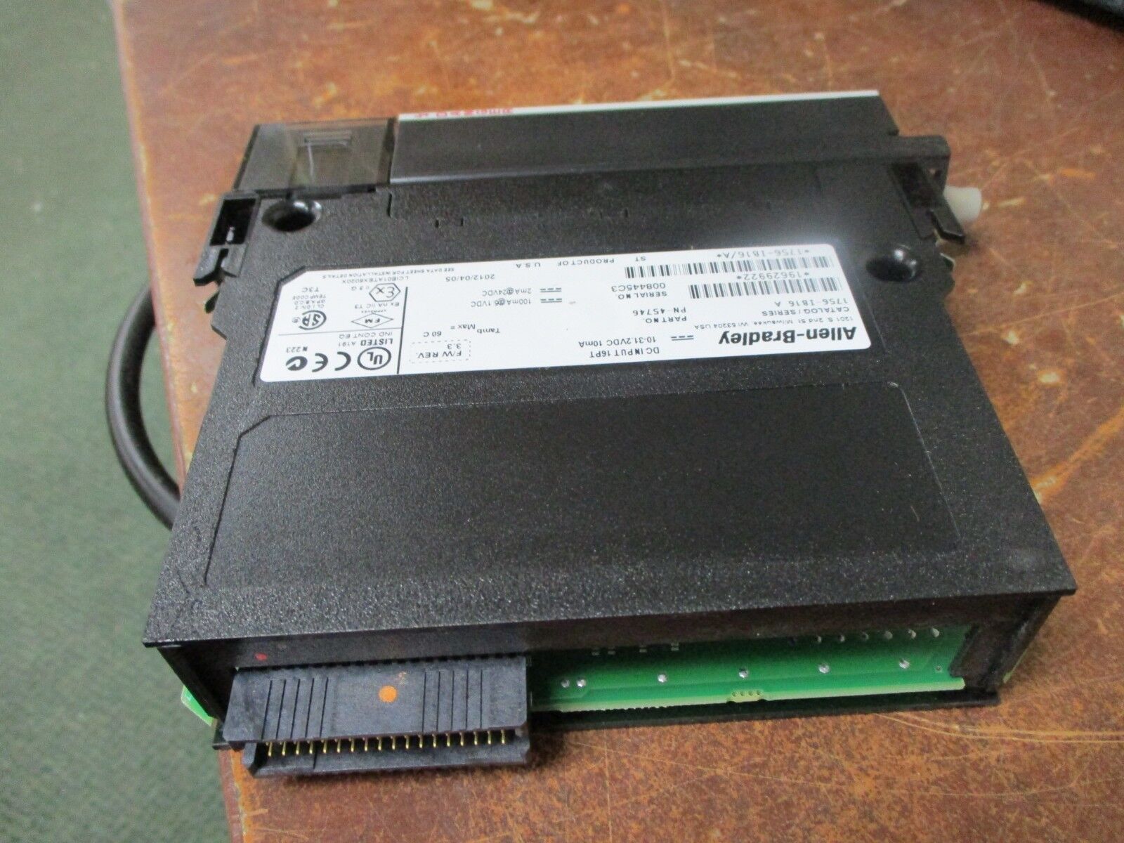 Allen-Bradley DC Input Module 1756-IB16 Series A F/W Rev. 3.3 16 pt Used
