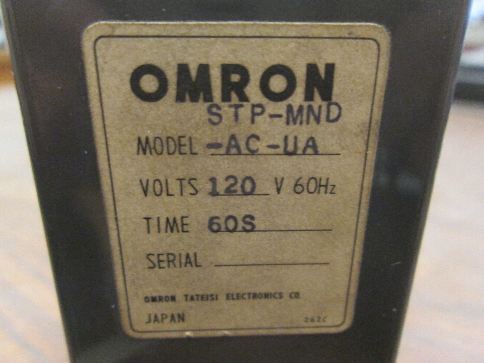Omron Timer STP-MND-AC-UA 120V 60Hz Range: 0-60sec Used