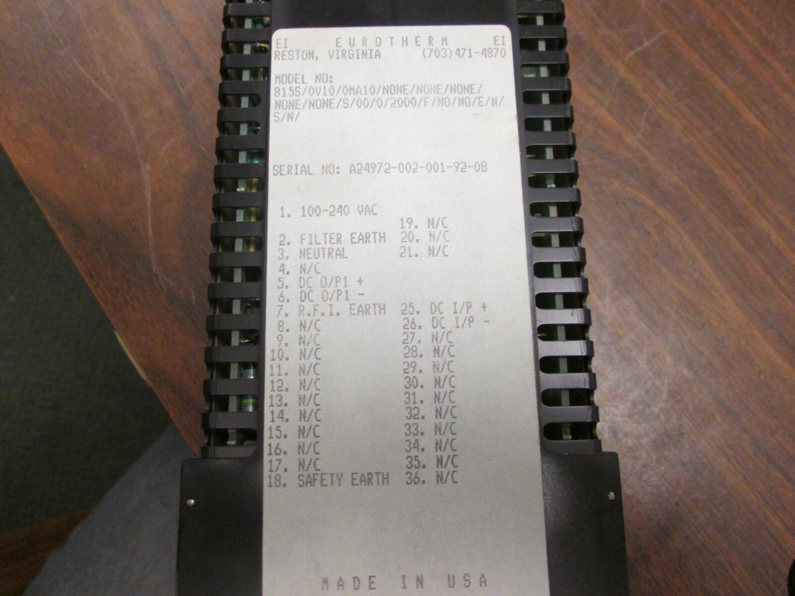 Eurotherm 815S Temperature Controller 100-240V Used