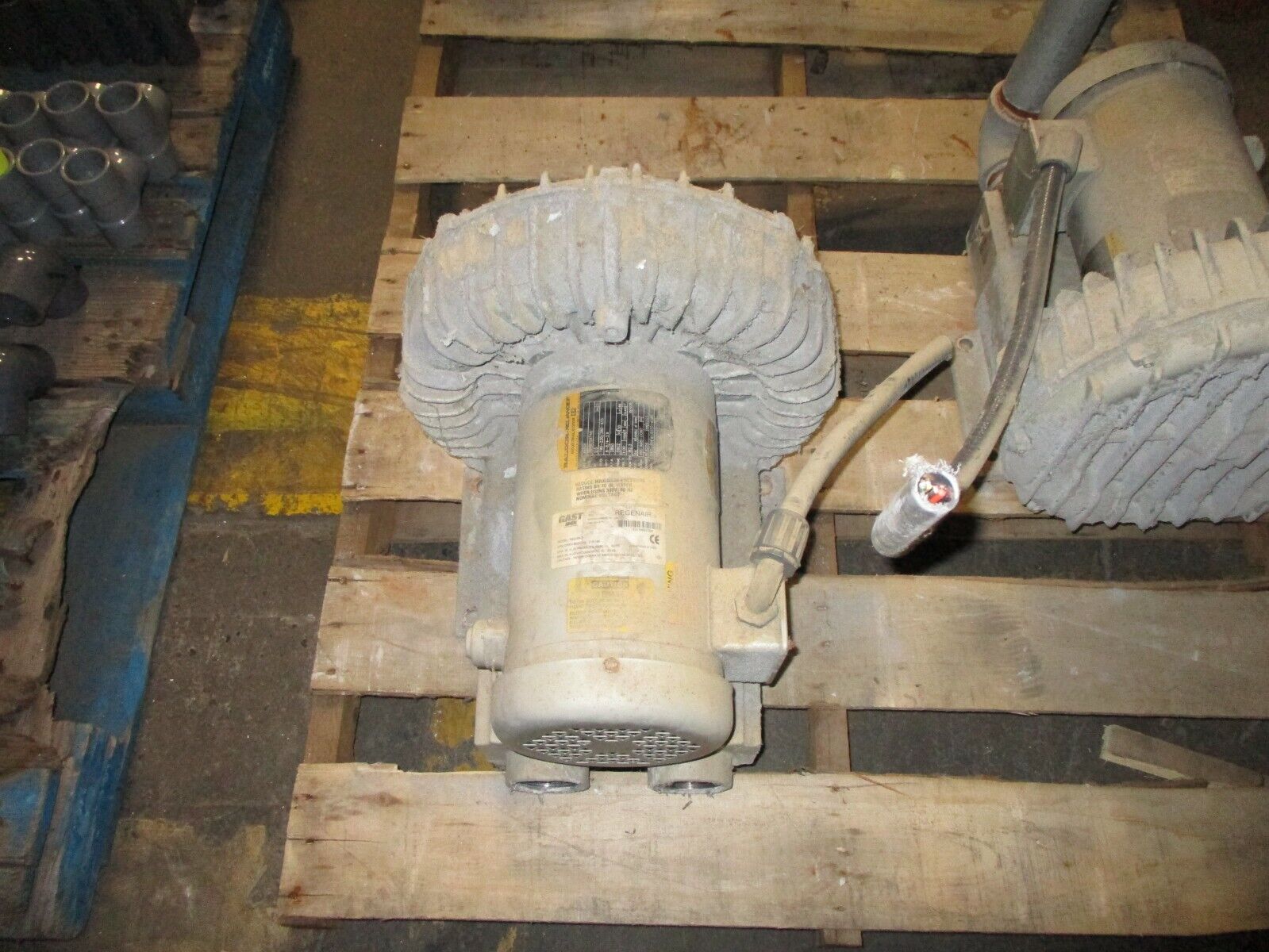 Gast Regenair Regenerative Blower R6335A-2 215CFM 80PSI 2.5HP 3Ph Used