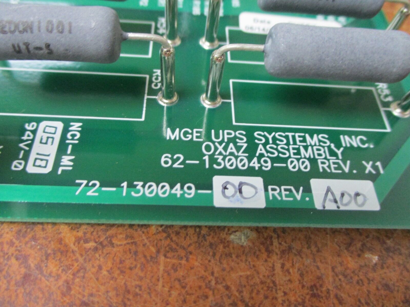 MGE Ups Systems	OXAZ Assembly PCB 62-130049-00 Rev. x1  72-130049-00 REV.A004