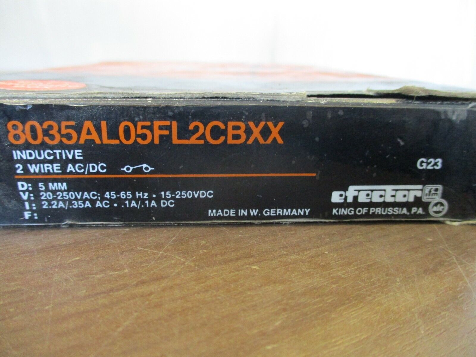 Efector Inductive Proximity Switch 8035AL05FL2CBXX 5mm 2W New Surplus