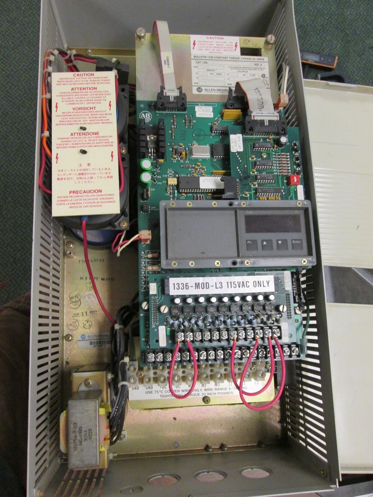 Allen-Bradley  1336 AC Drive  1336-B015-EAE-L3  15HP