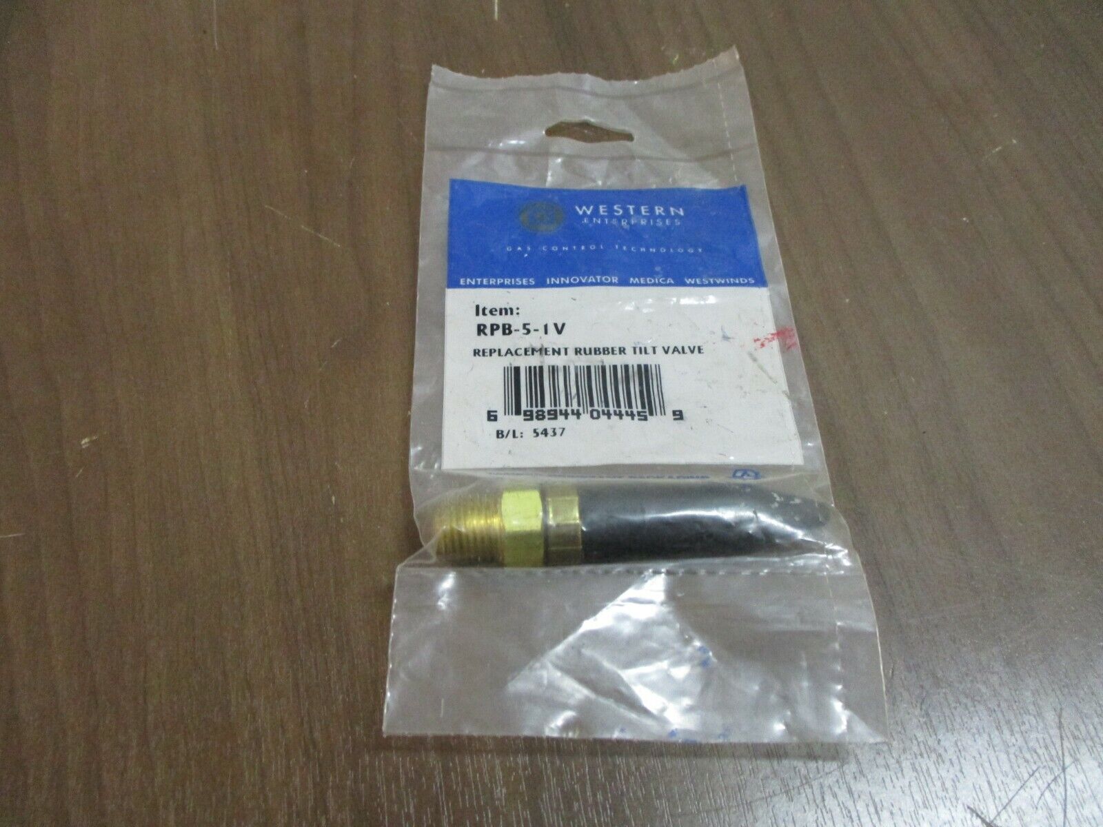 Western Enterprises Replacement Rubber Tilt Valve RPB-5-1V New Surplus