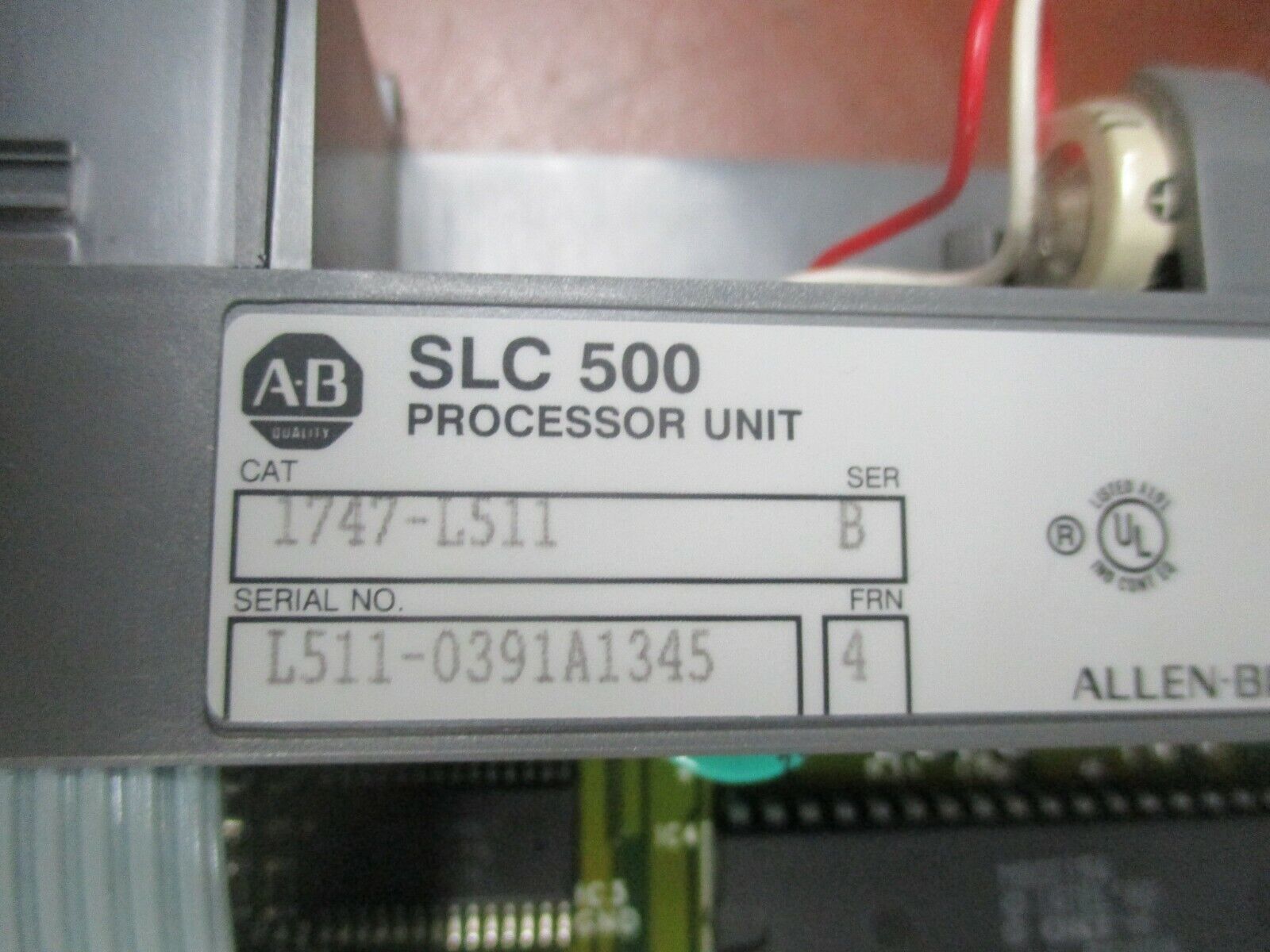 Allen-Bradley SLC 500 Processor Module 1747-L511 FRN: 4 Ser. B Used