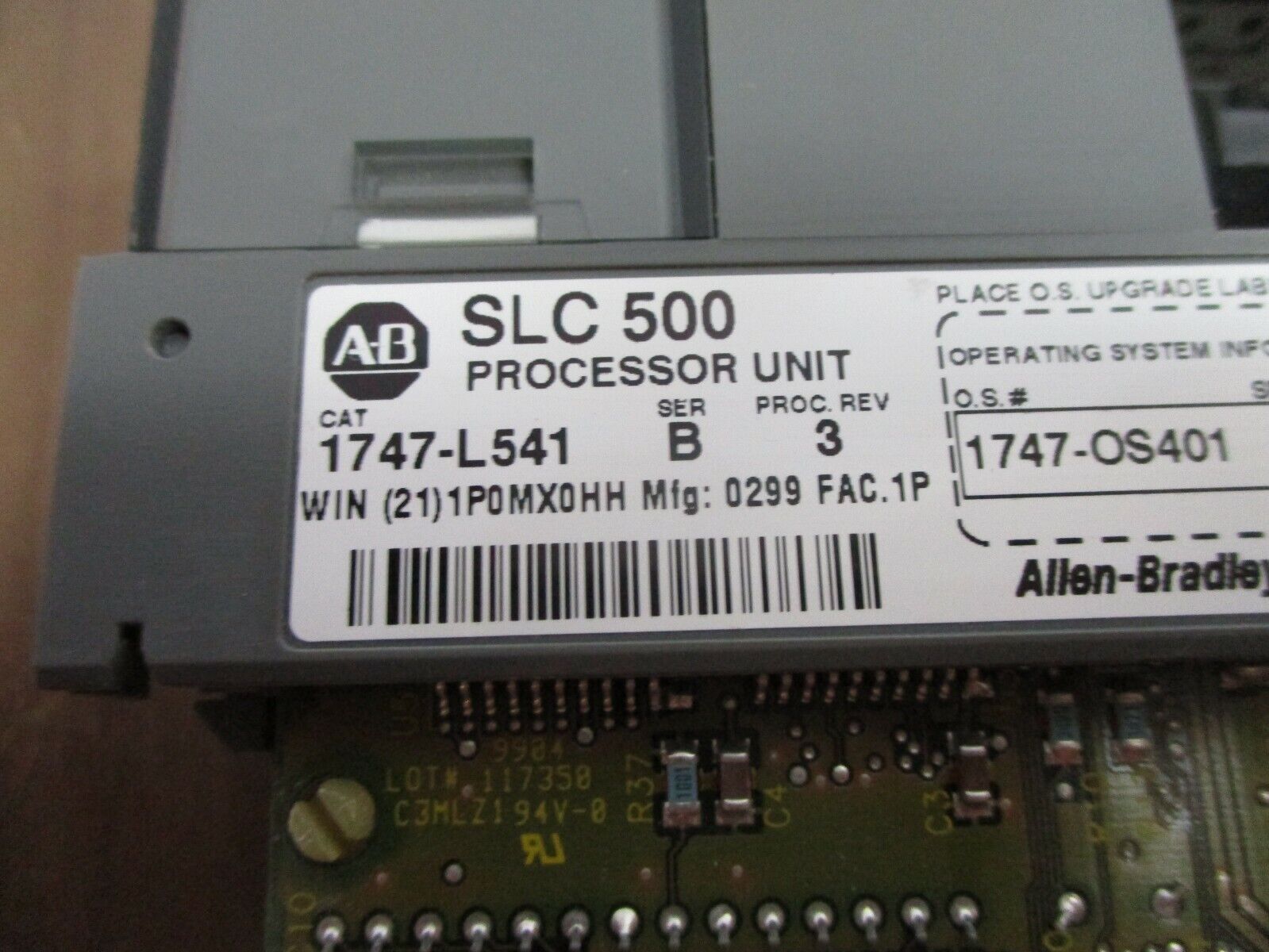 Allen-Bradley SLC 550 Processor Unit 1747-L541 Ser. B Proc. Rev 3 Used