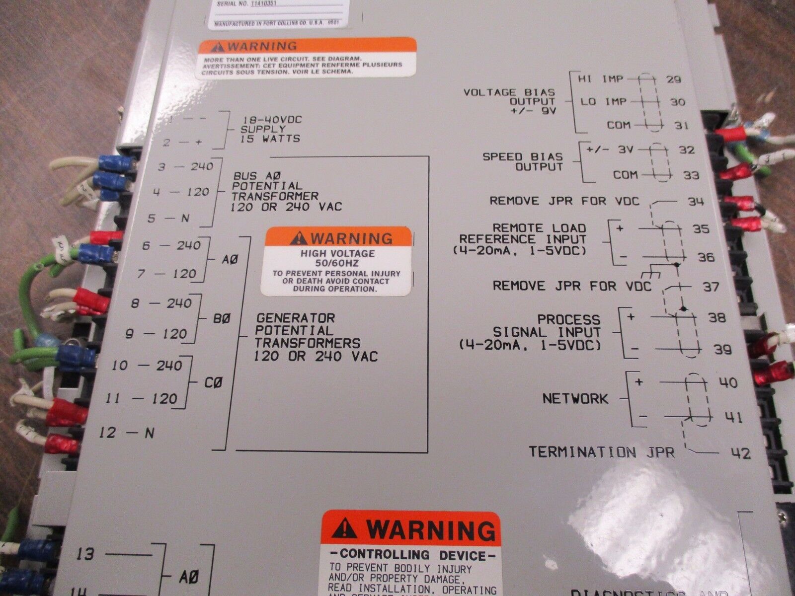 Woodward Digital Synchronizer & Load Control 9905-895 Rev. H 18-40VDC Used