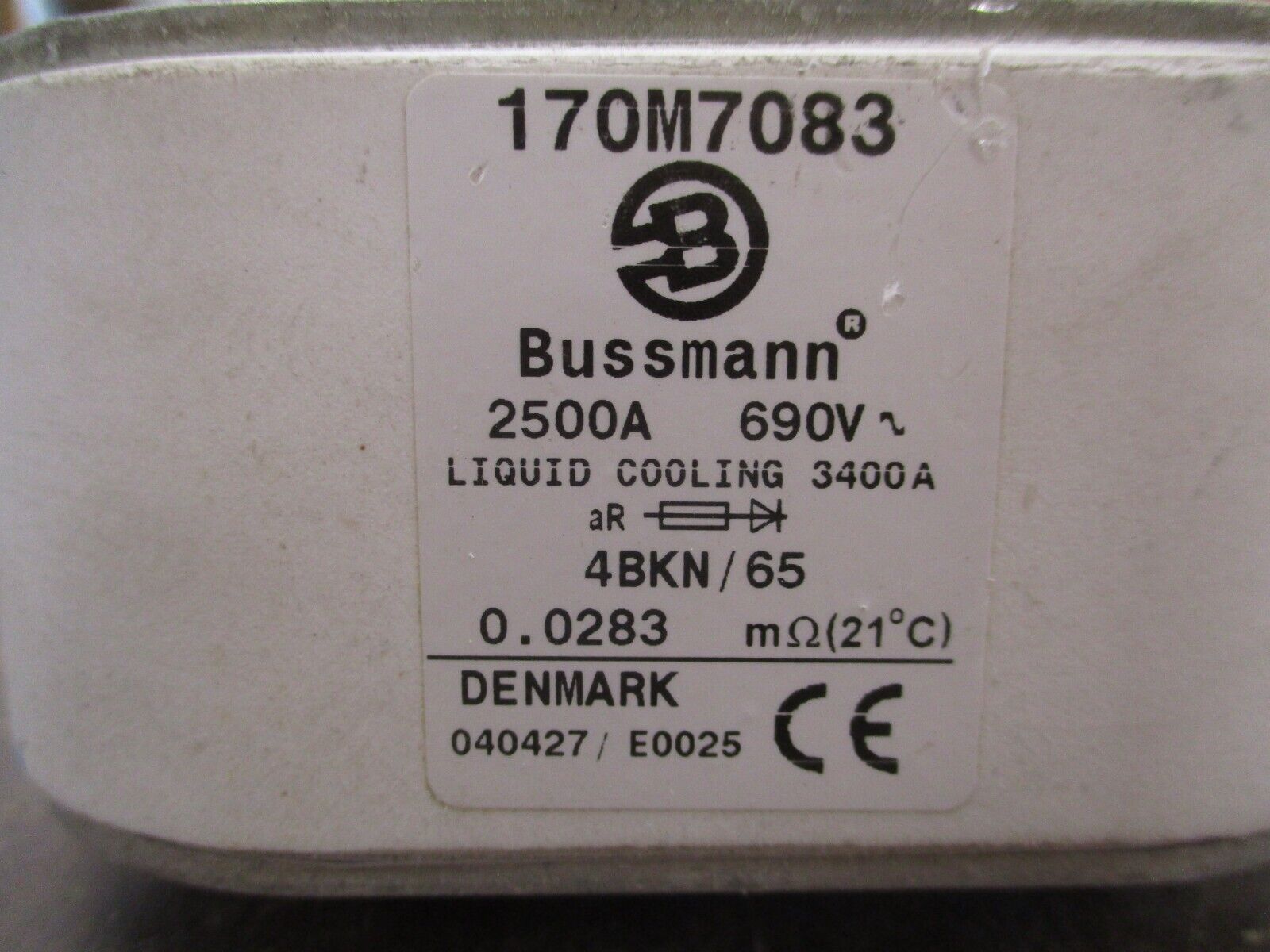 Bussmann Fuse 170M7083 2500A 690V Used