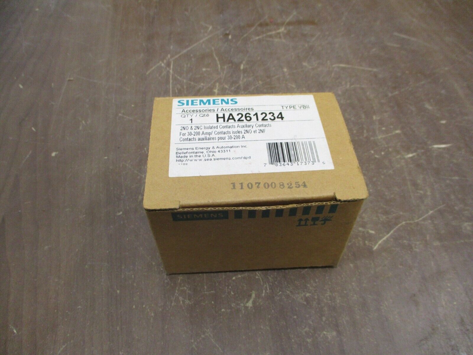 Siemens Auxiliary Switch HA261234 2 N.O.   2 N.C. 30-200A New Surplus