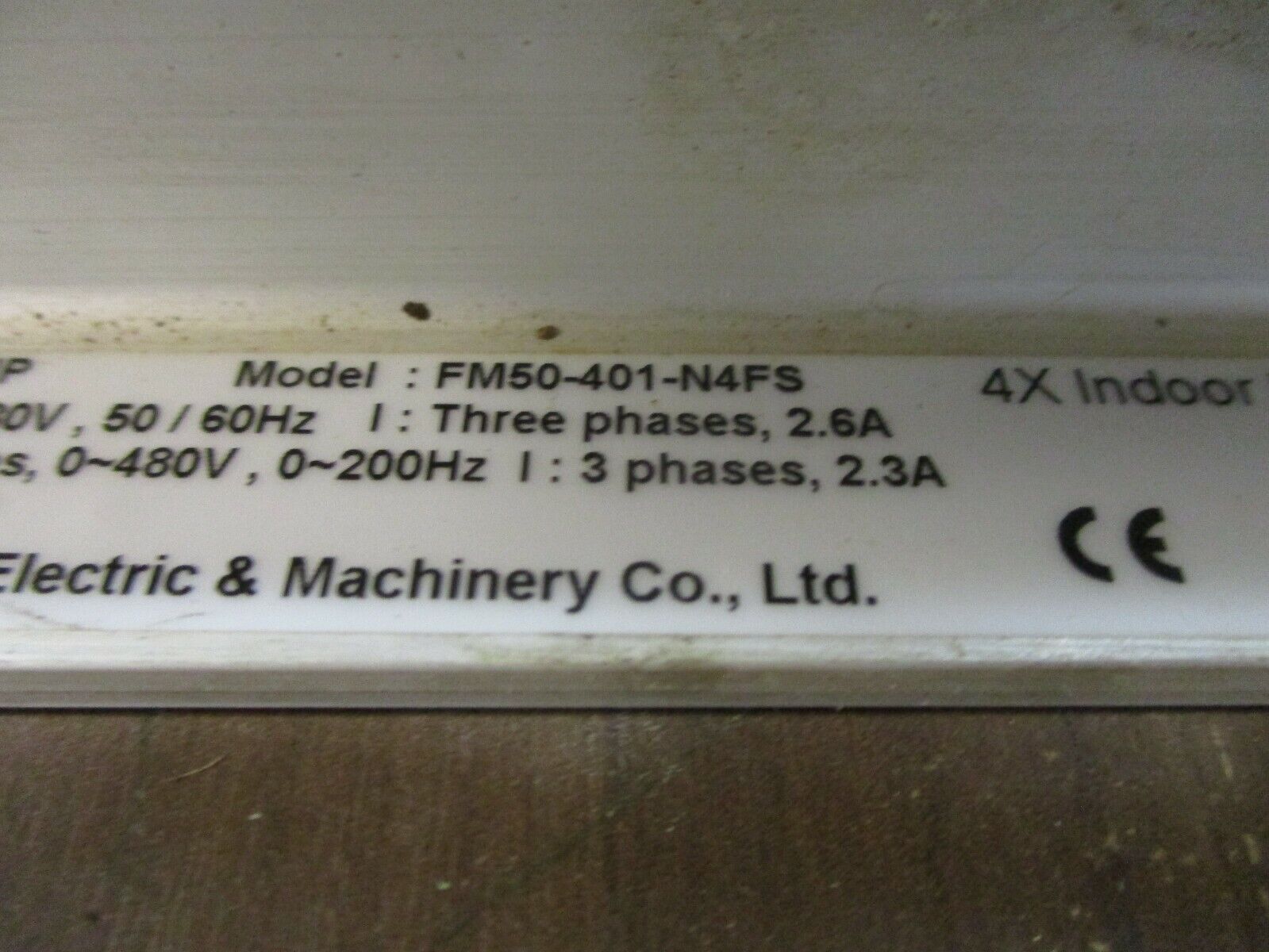 TECO Fluxmaster FM50 AC Drive FM50-401-N4FS 1HP 3Ph Nema 4X Used