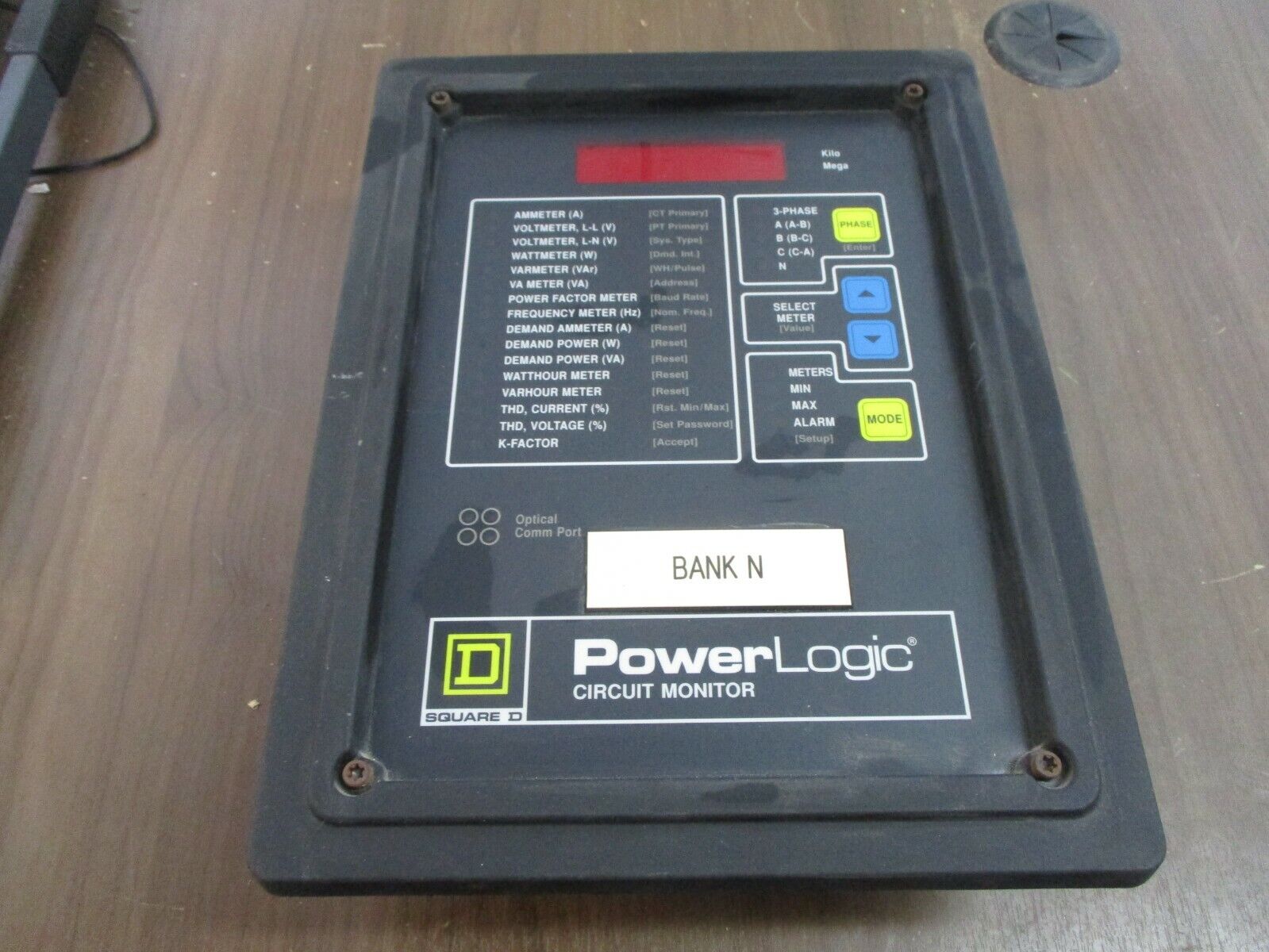Square D Power Logic Circuit Monitor 3020 CM - 2250 100-264 VAC 50/60Hz Used