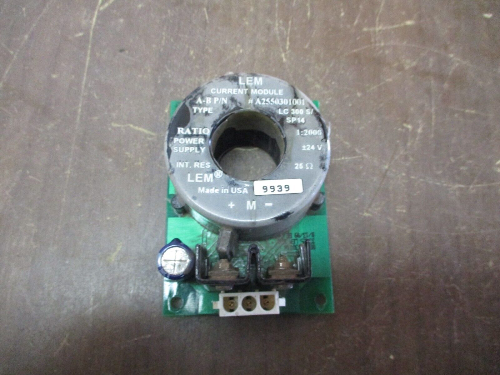 LEM Current Module LC 300 S/SP14 Ratio 1:2000A 24V A-B Part #: A2550301001 Used