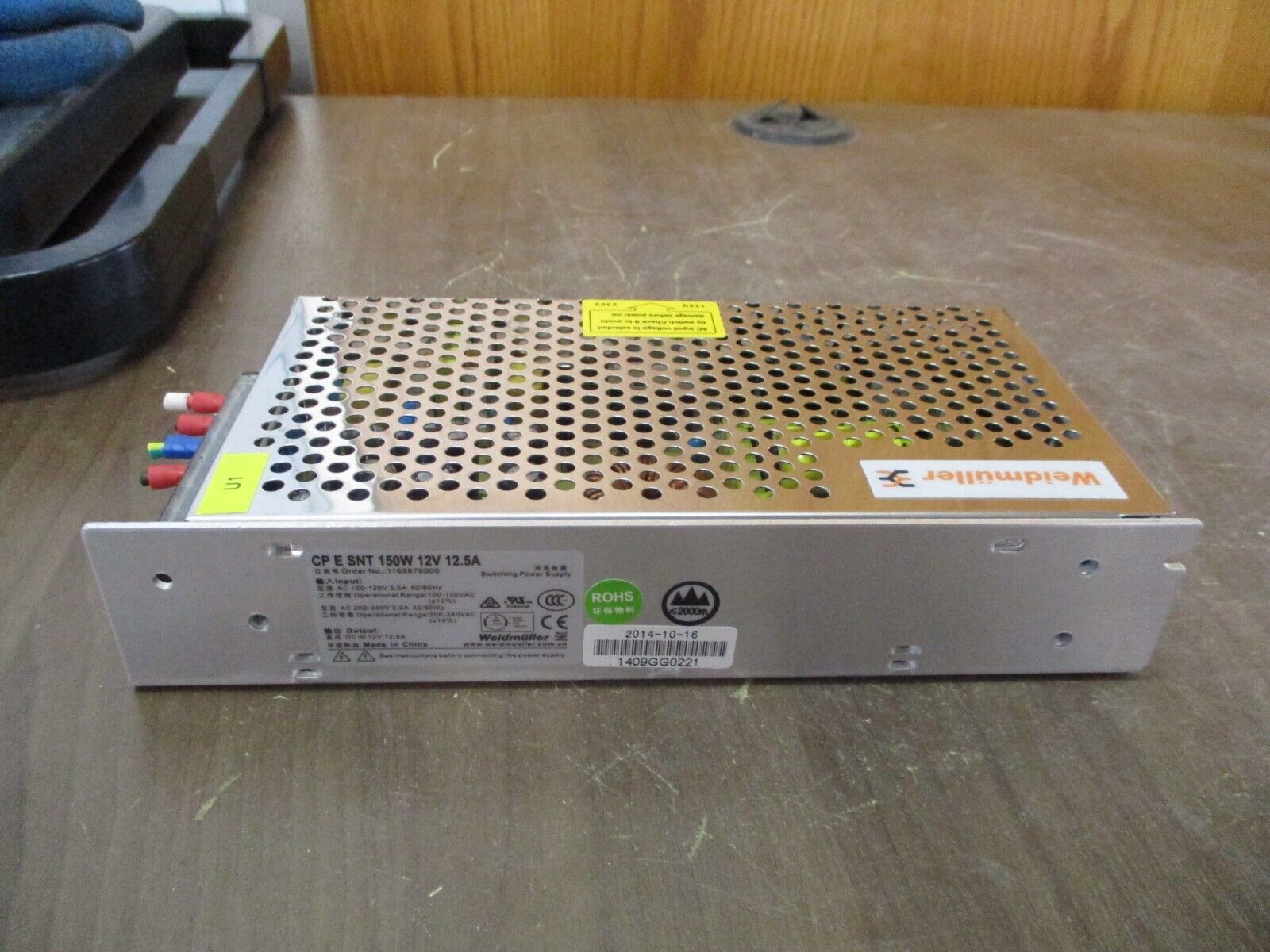 Weidmuller CPESNT150W12V12.5A Power Supply 1165870000 150W Output: 12VDC 12.5A
