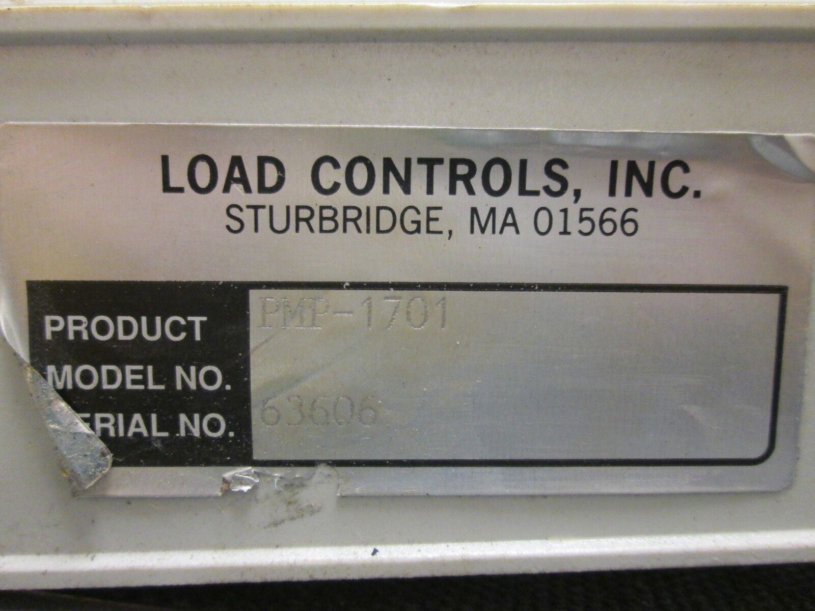 Load Controls  Display Alarm System  PMP-1701  **No Top**
