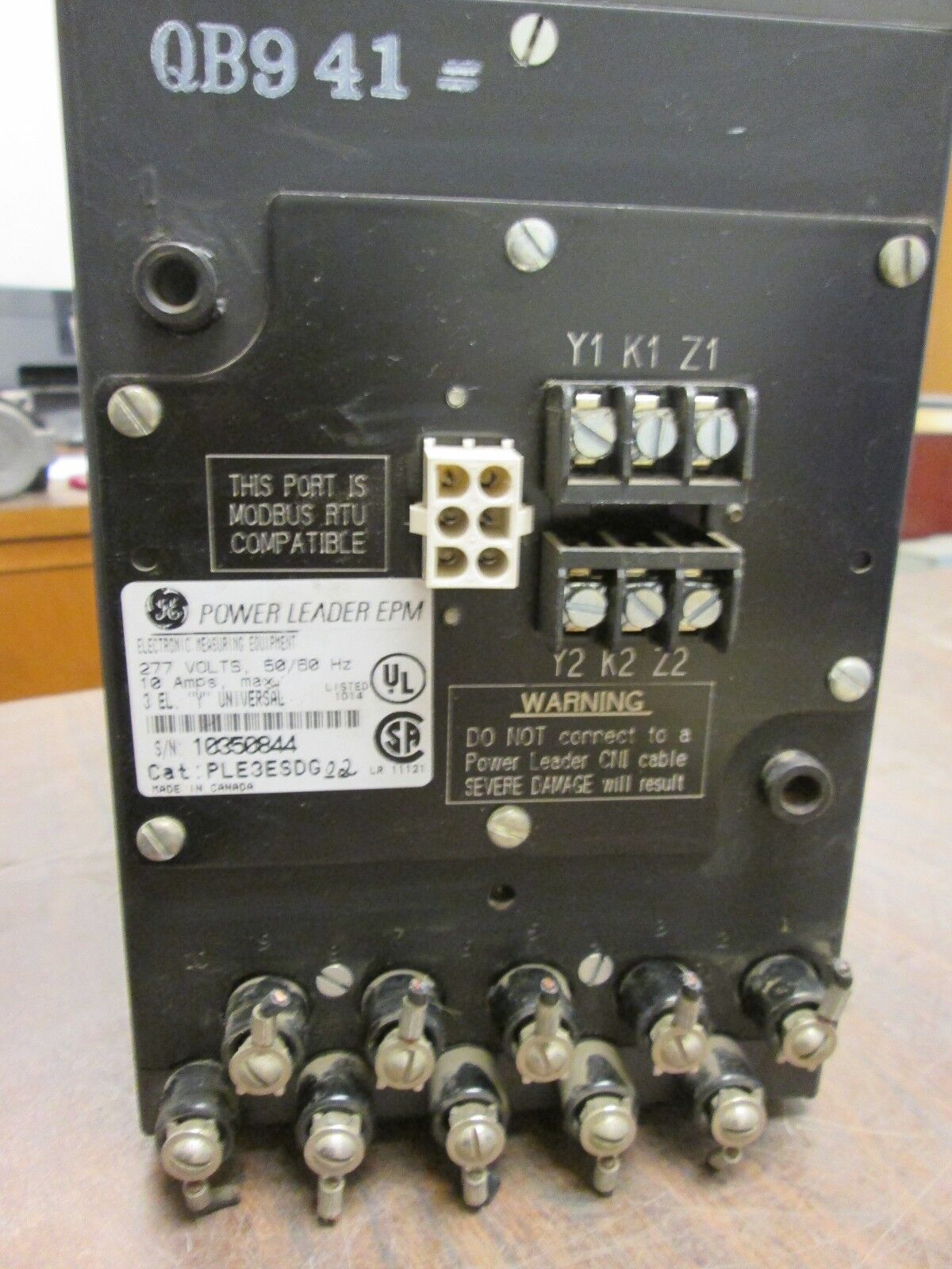 GE Power Leader EPM PLE3ESDG02 277V 50/60Hz 10A Used