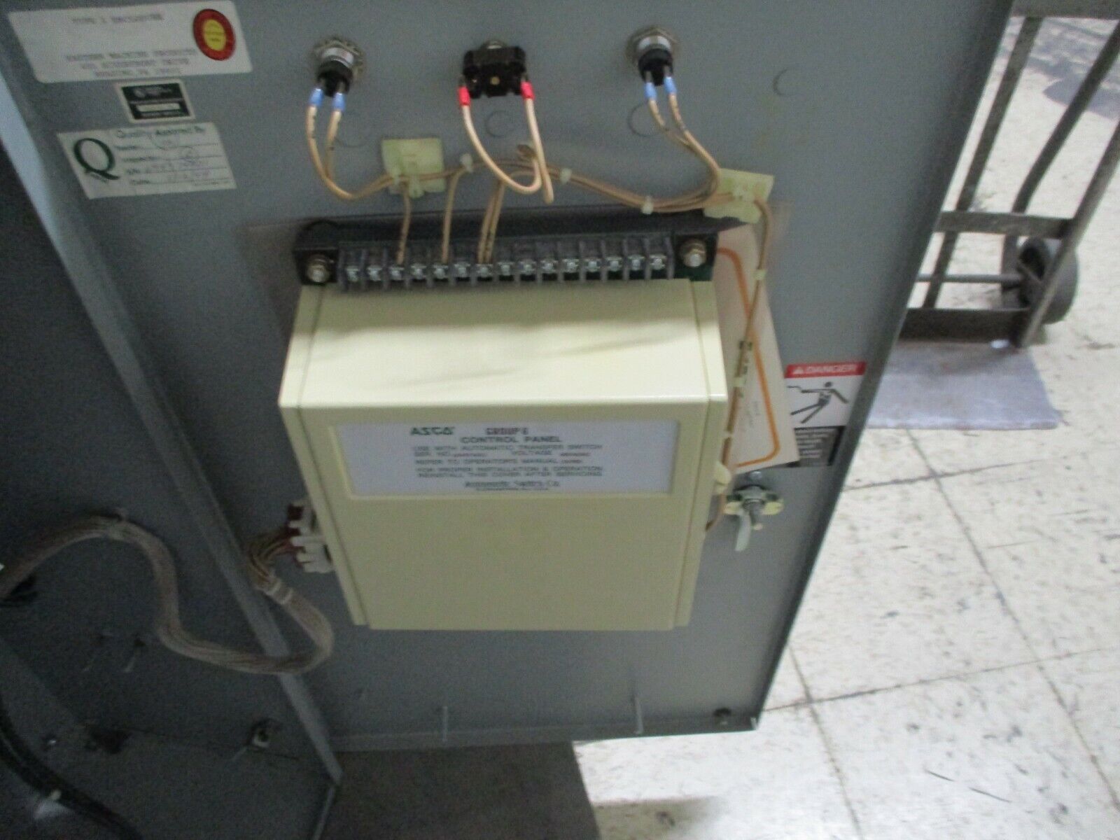 ASCO Automatic Transfer Switch B940210096C 100A 480V 60Hz Used