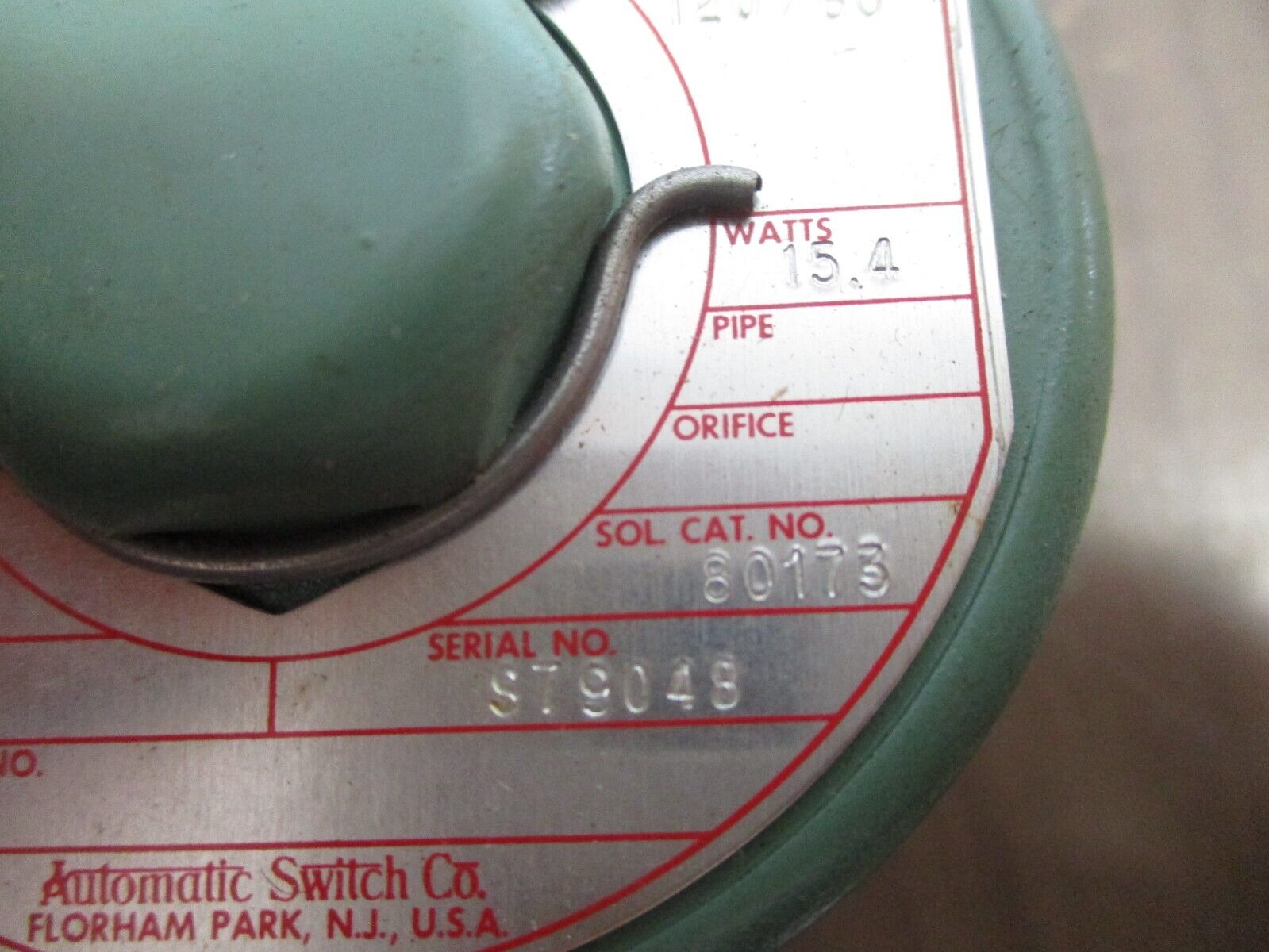 Asco Red-Hat Solenoid Valve 80173 120V 60Hz New Surplus