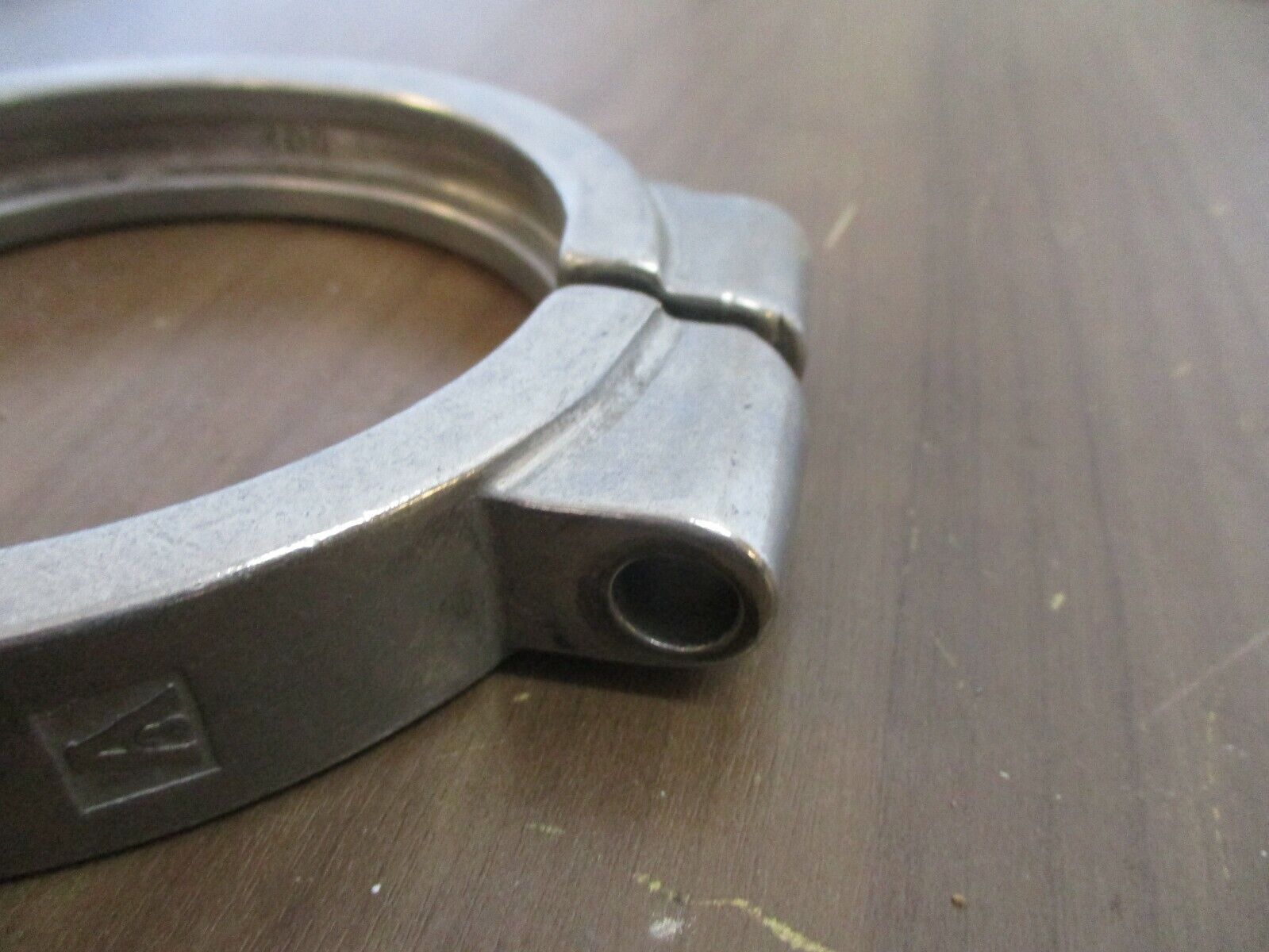 Misc. Brand High Pressure Sanitary Clamp Size: 4.5" Stainless Steel Used