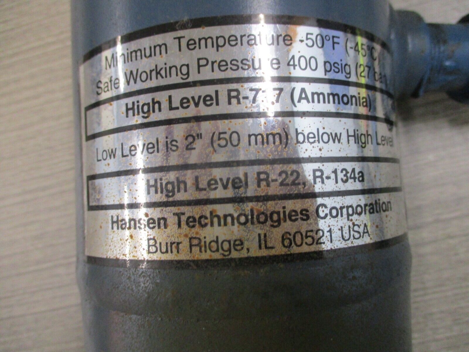 Hansen Float Switch HLL 10 A 120/240 V 50/60Hz Used