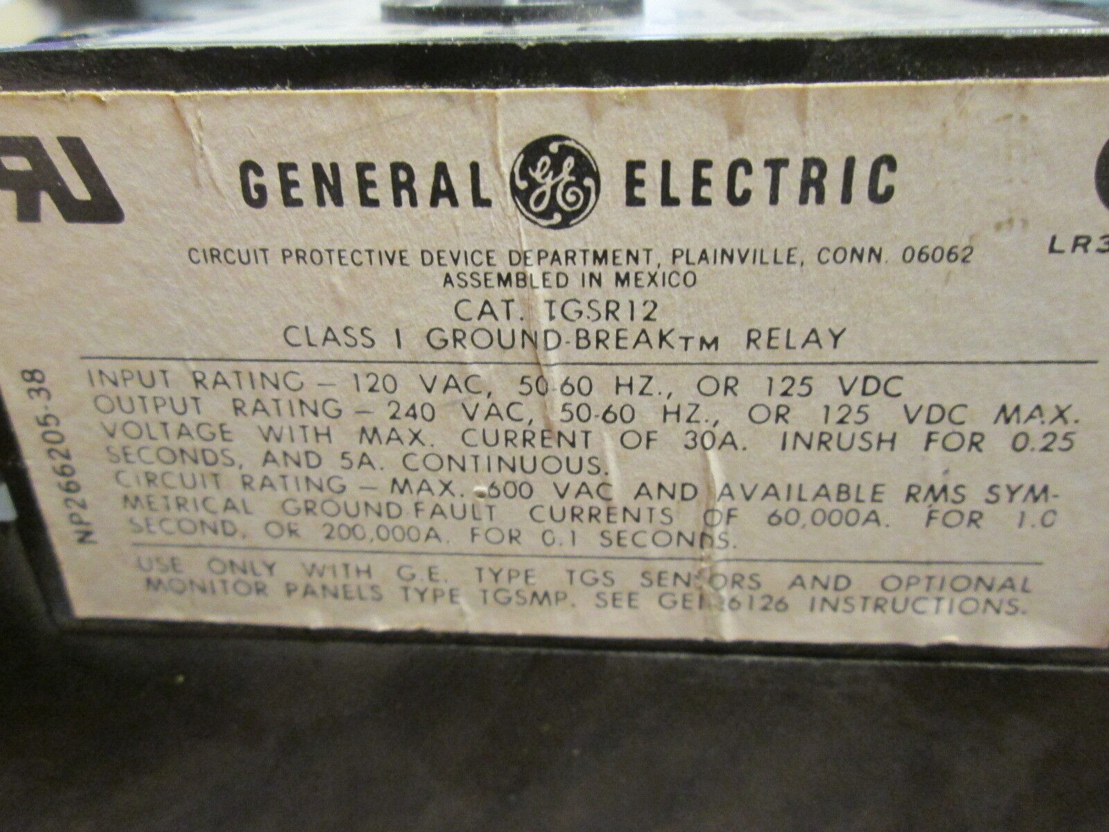 GE Ground Break System TGS0408/TGSR12/TGSMP Used