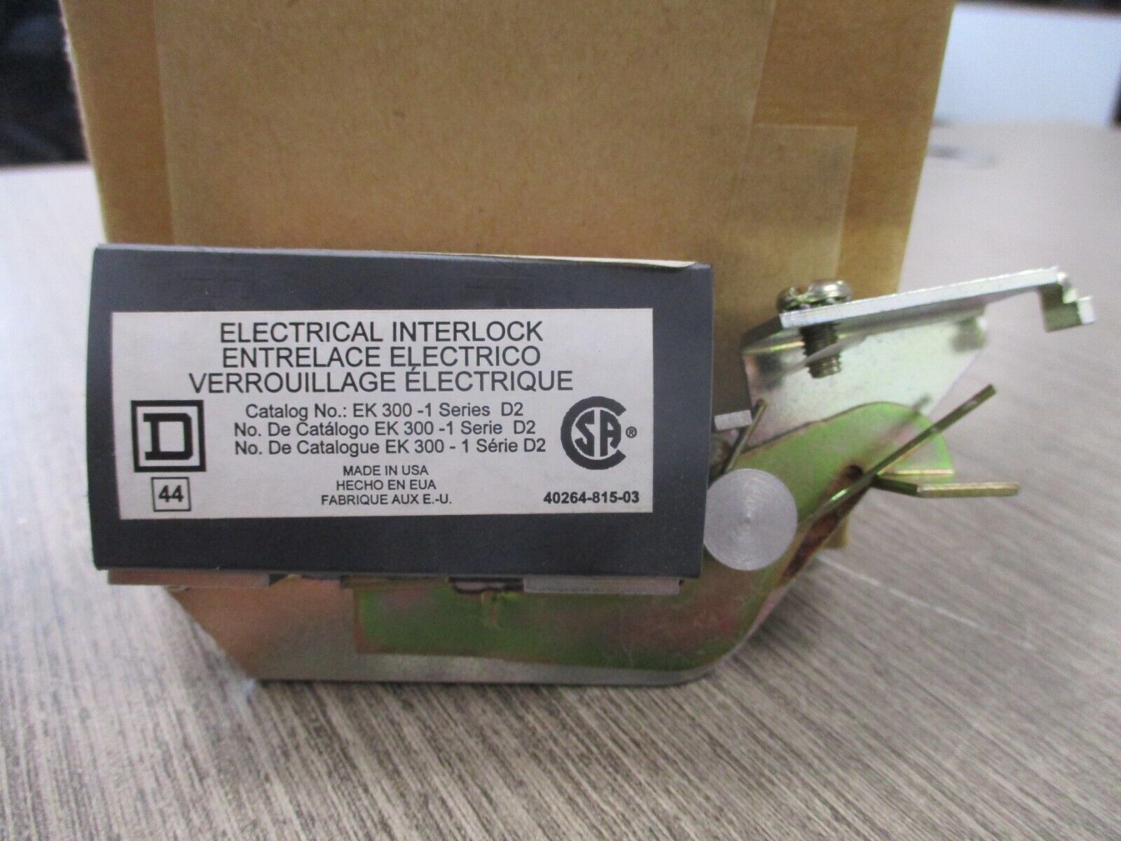 Square D Electrical Interlock EK3001 Ser. D02 For 30ASwitch New Surplus