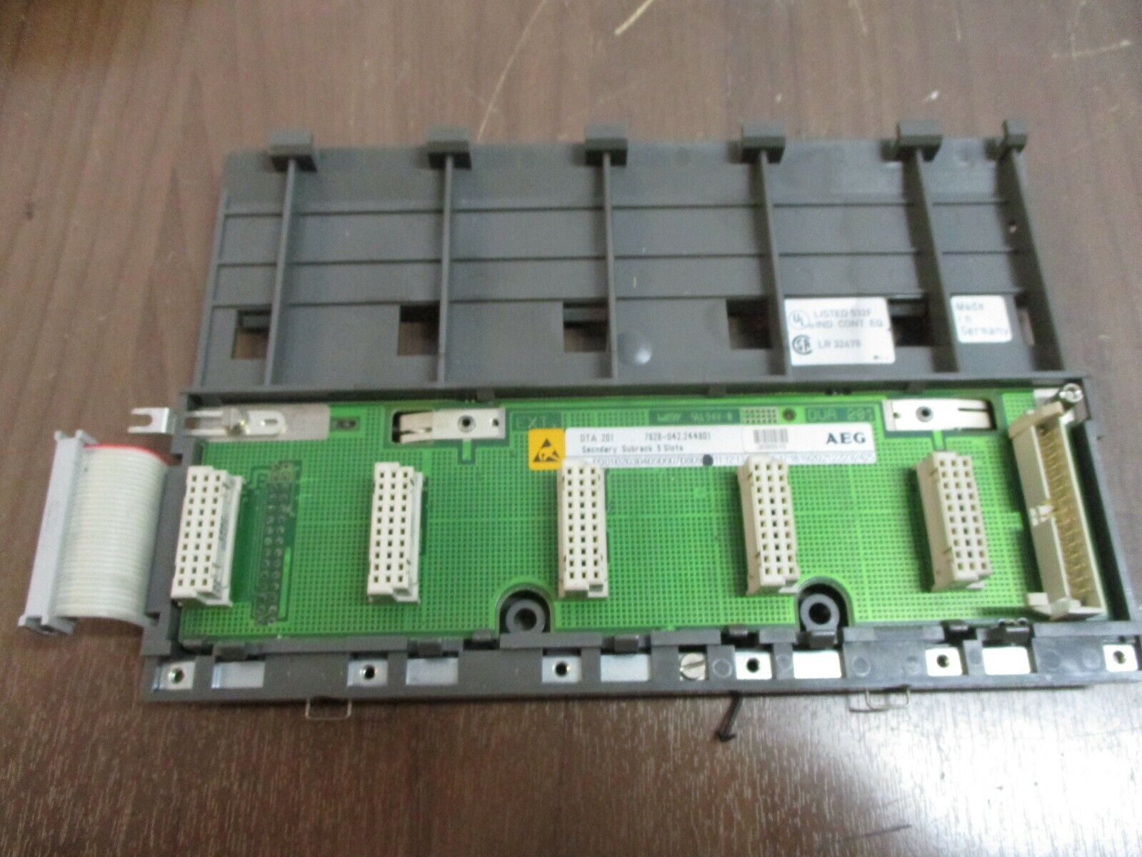 AEG DTA 201 Secondary Subrack 7628-042.244801 Rev. 10 5-Slot *Lot of 2* Used