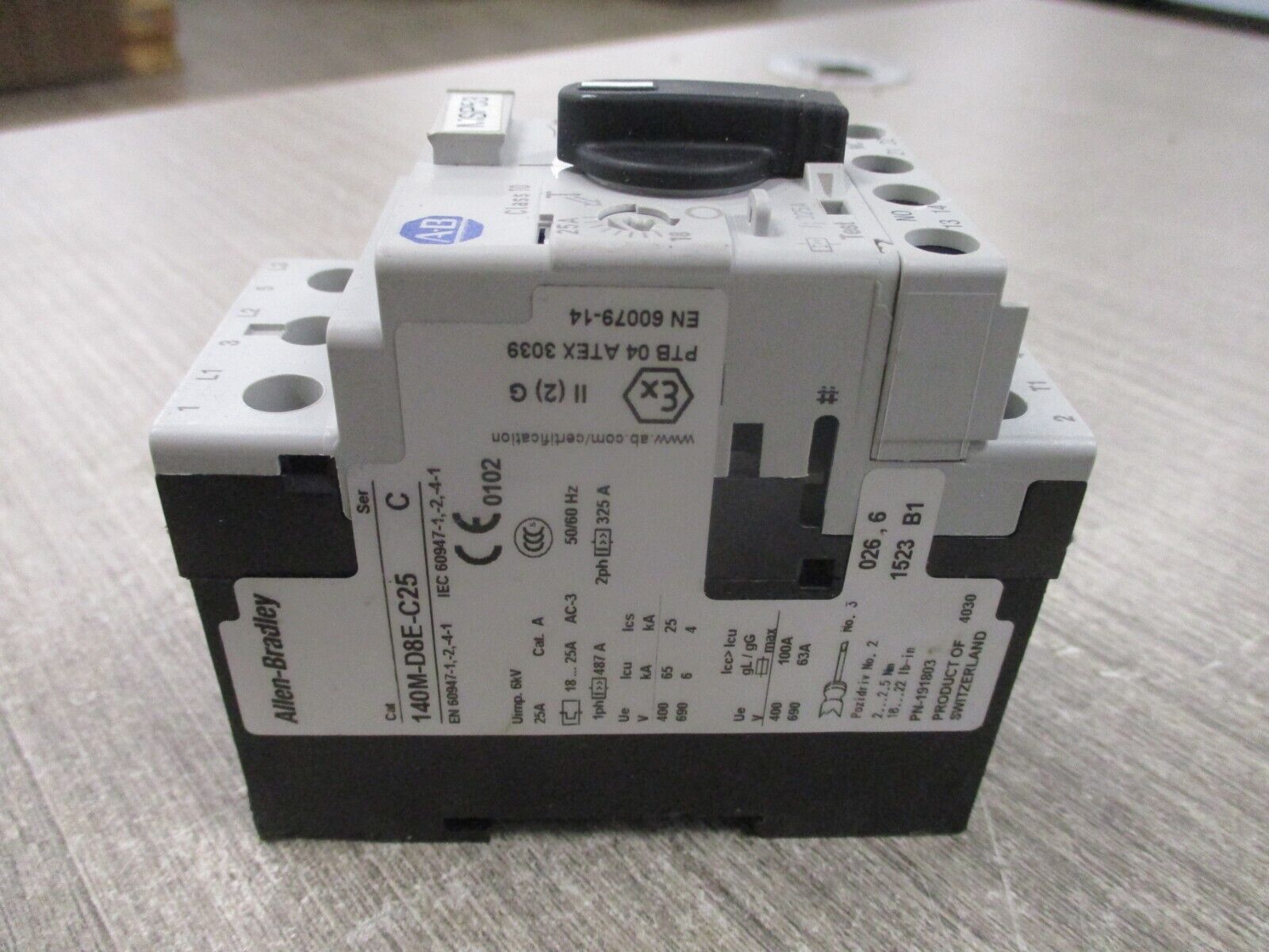 Allen-Bradley Manual Motor Protector 140M-D8E-C25 Ser. C Trip : 18-25A Used