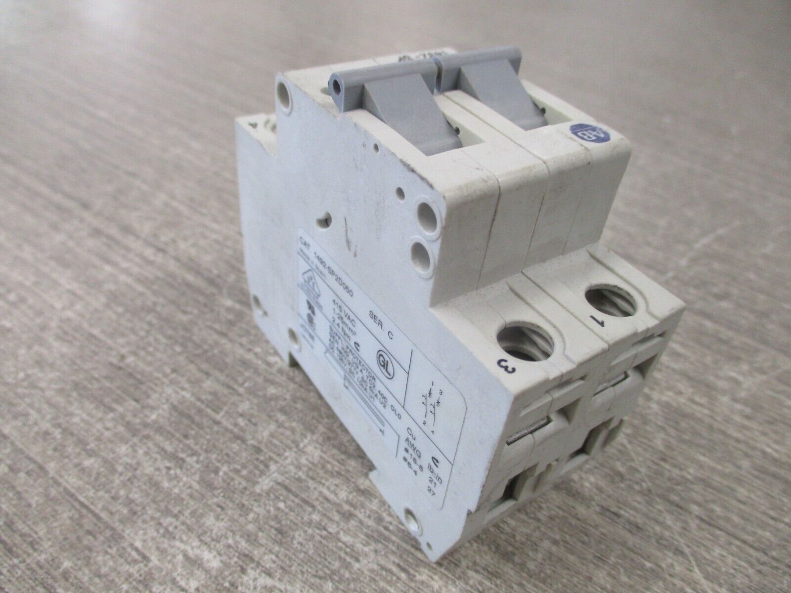 Allen-Bradley Circuit Breaker 1492-SP2D050 Ser.C 5A 480/277V 2P Used