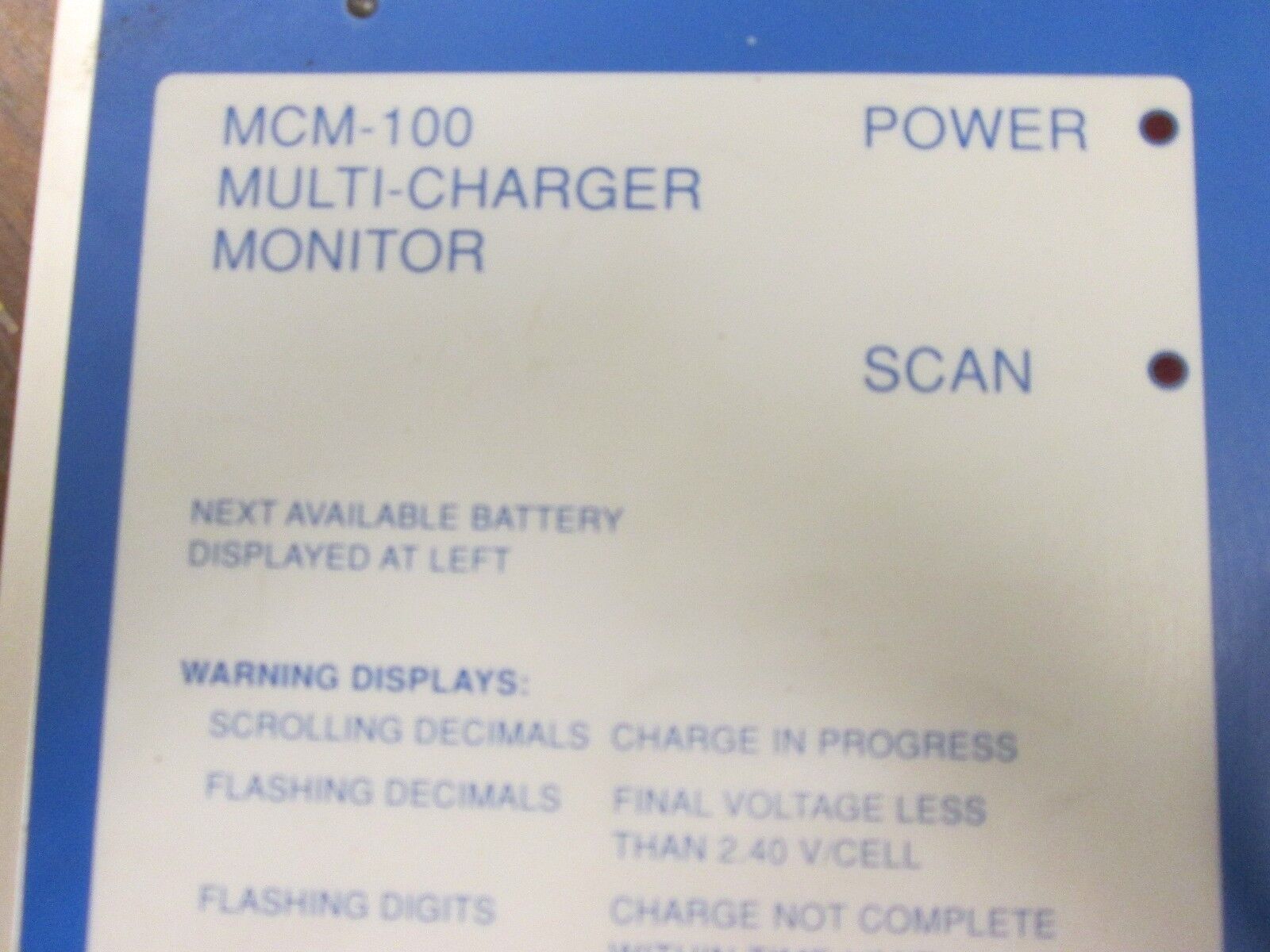 Energy Products Multi-Charger Monitor MCM-100 120V Used