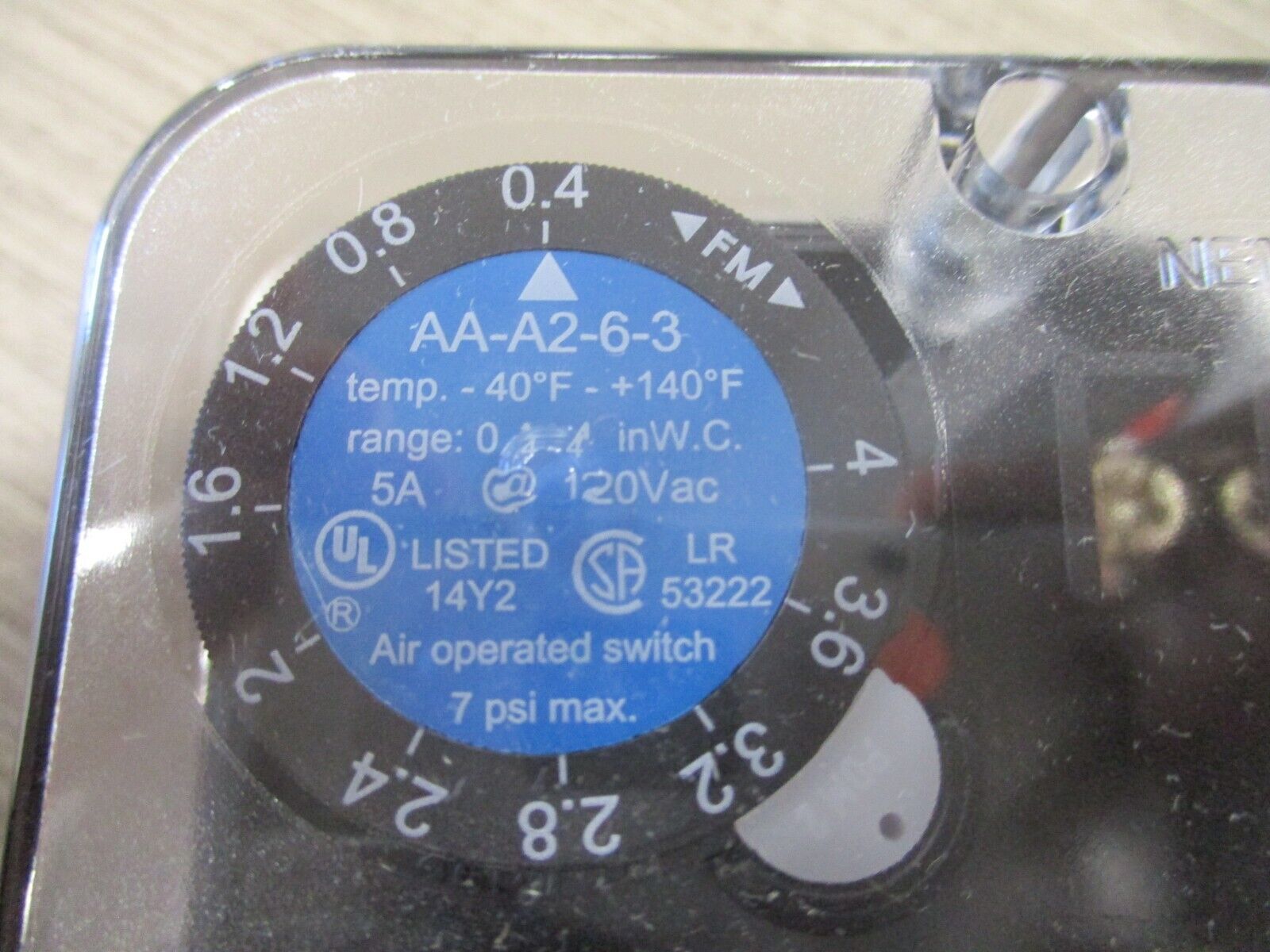 Dungs Pressure Switch 266934 AA-A2-6-3 New Surplus