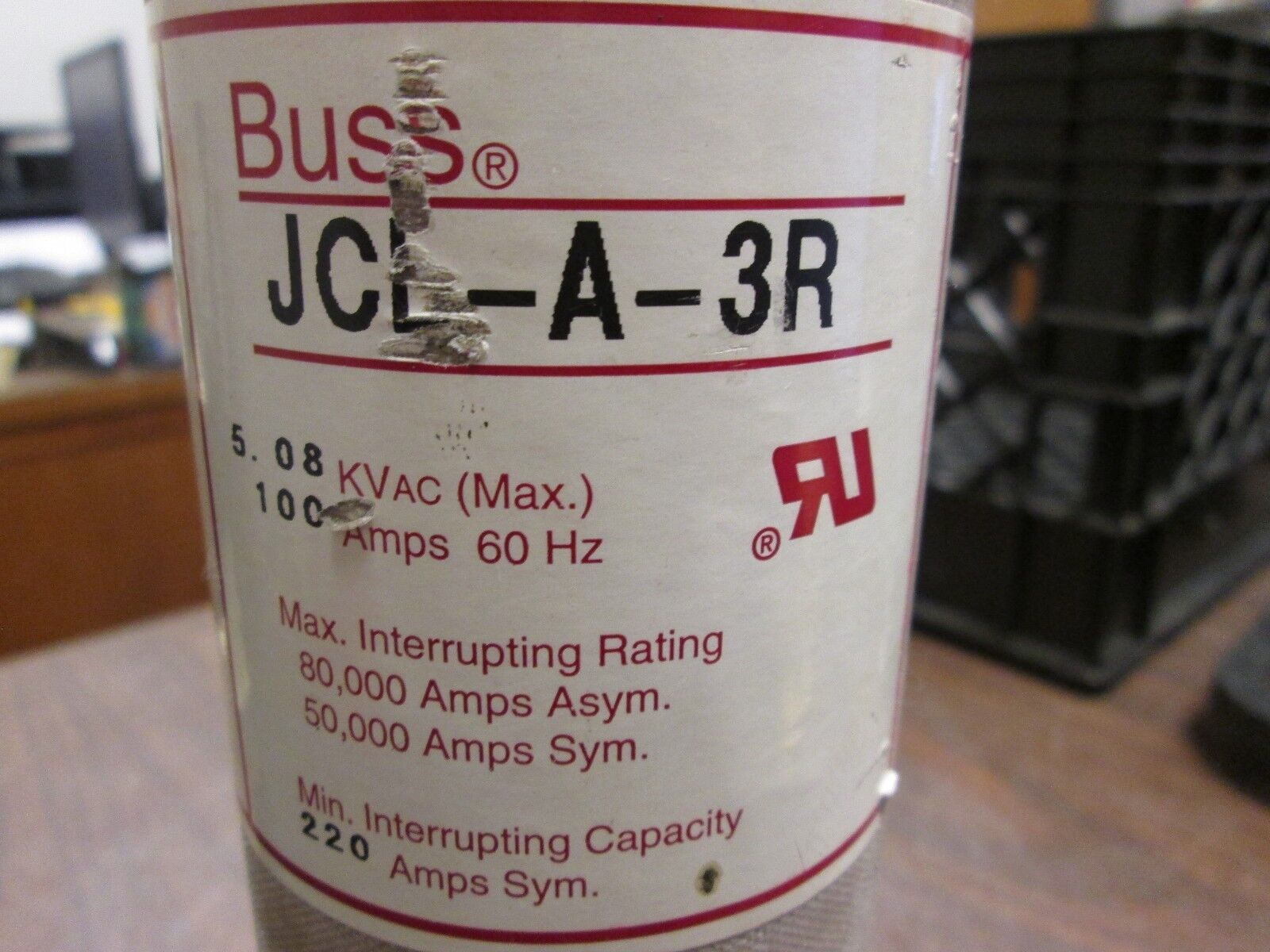 Buss Fuse JCL-A-3R 5.08KV 100A Used