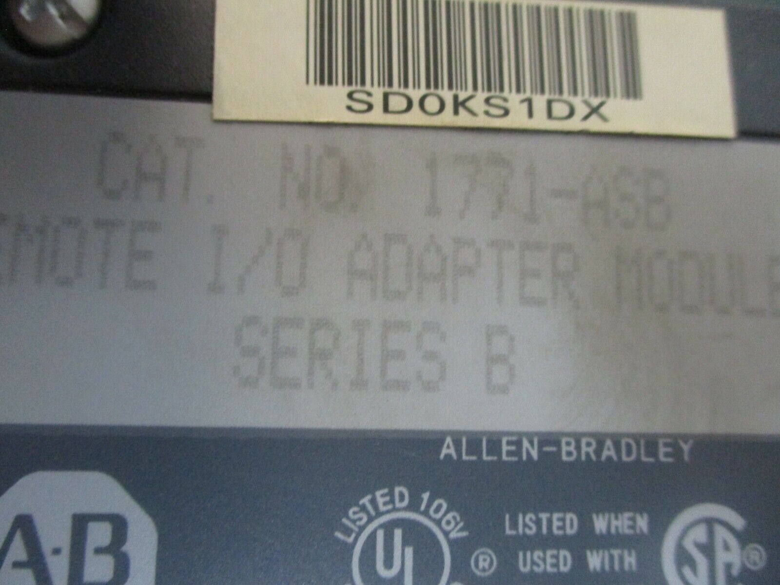 Allen-Bradley Remote I/O Adapter Module 1771-ASB Ser. B F/W Rev: C Used