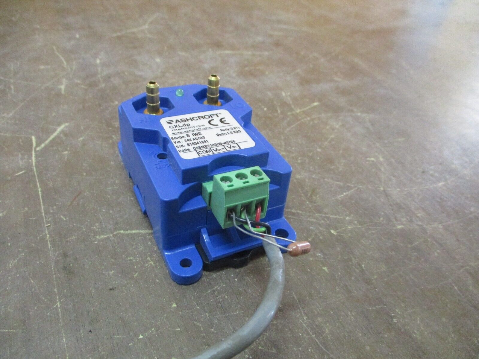 Ashcroft Differential Pressure Transmitter CXLdp Range: IWC Input: 24VAC/DC Used