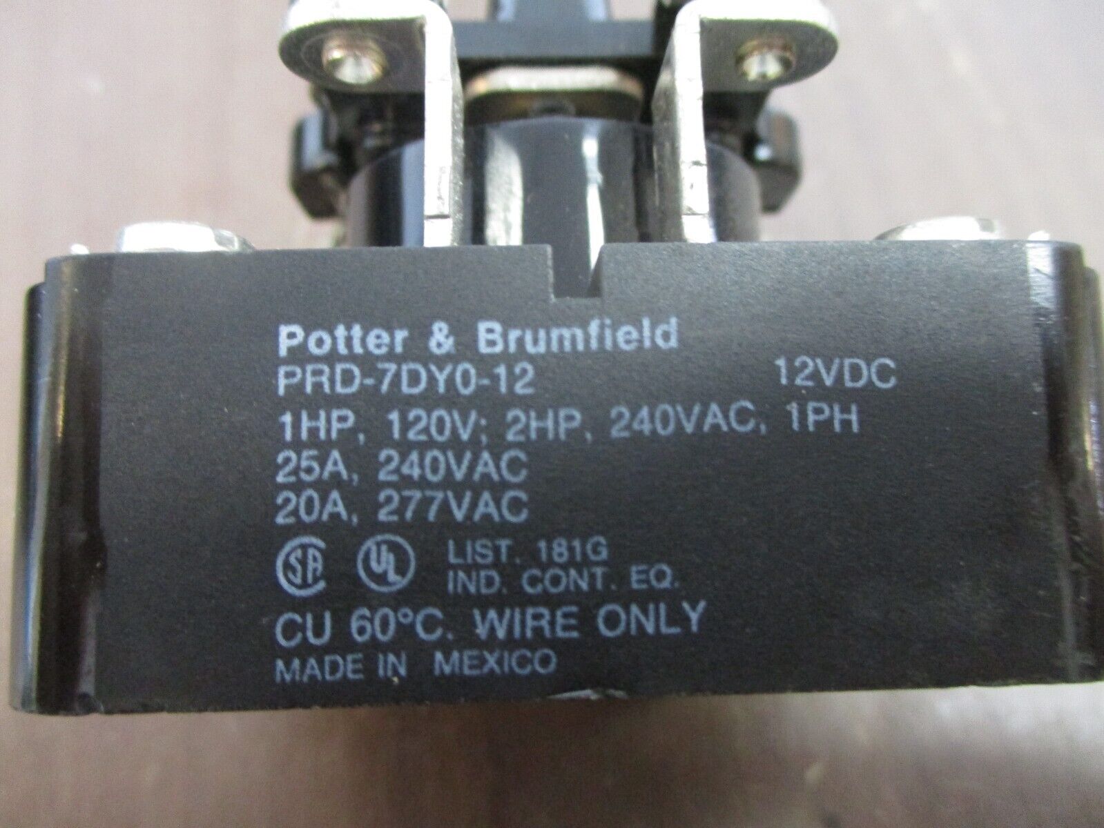 Potter & Brumfield Power Relay PRD-7DY0-12 12VDC Coil Used
