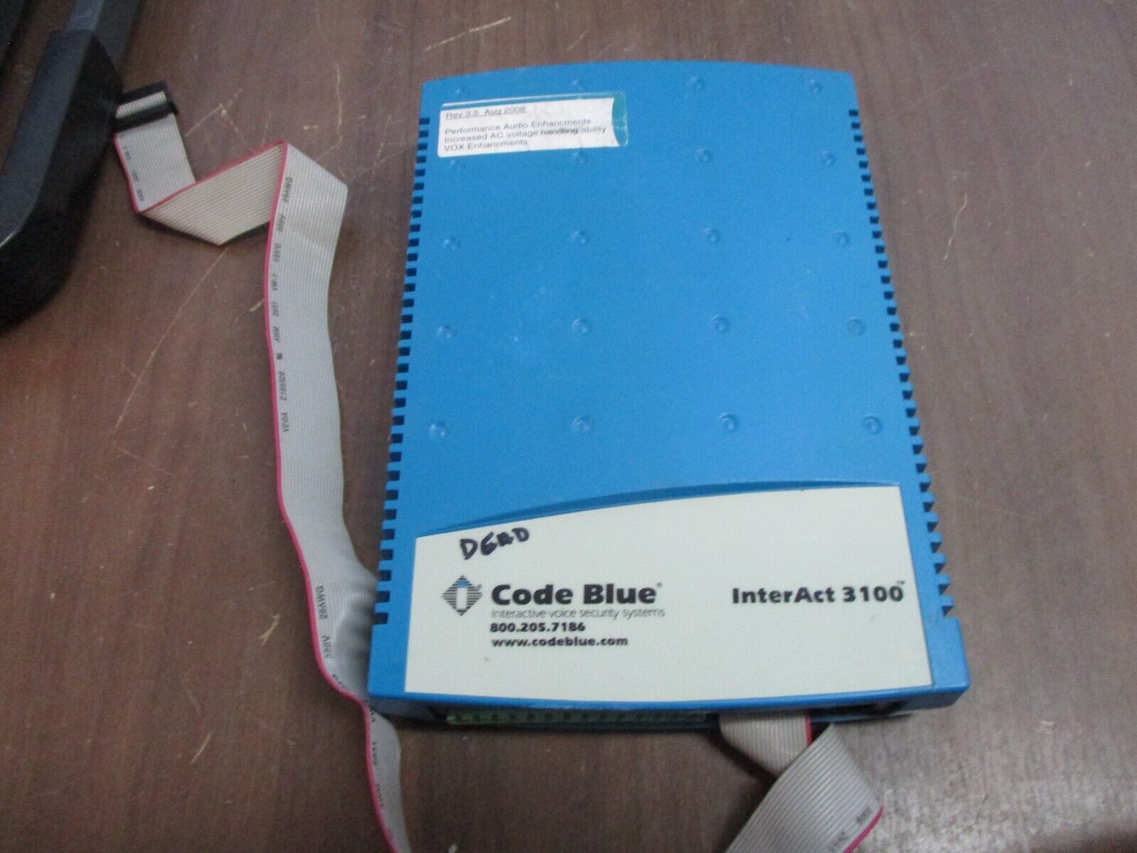 Code Blue InterAct 3100 Voice Intercom 16350-XXXX Rev. 2.4 *Missing (1) Foot*