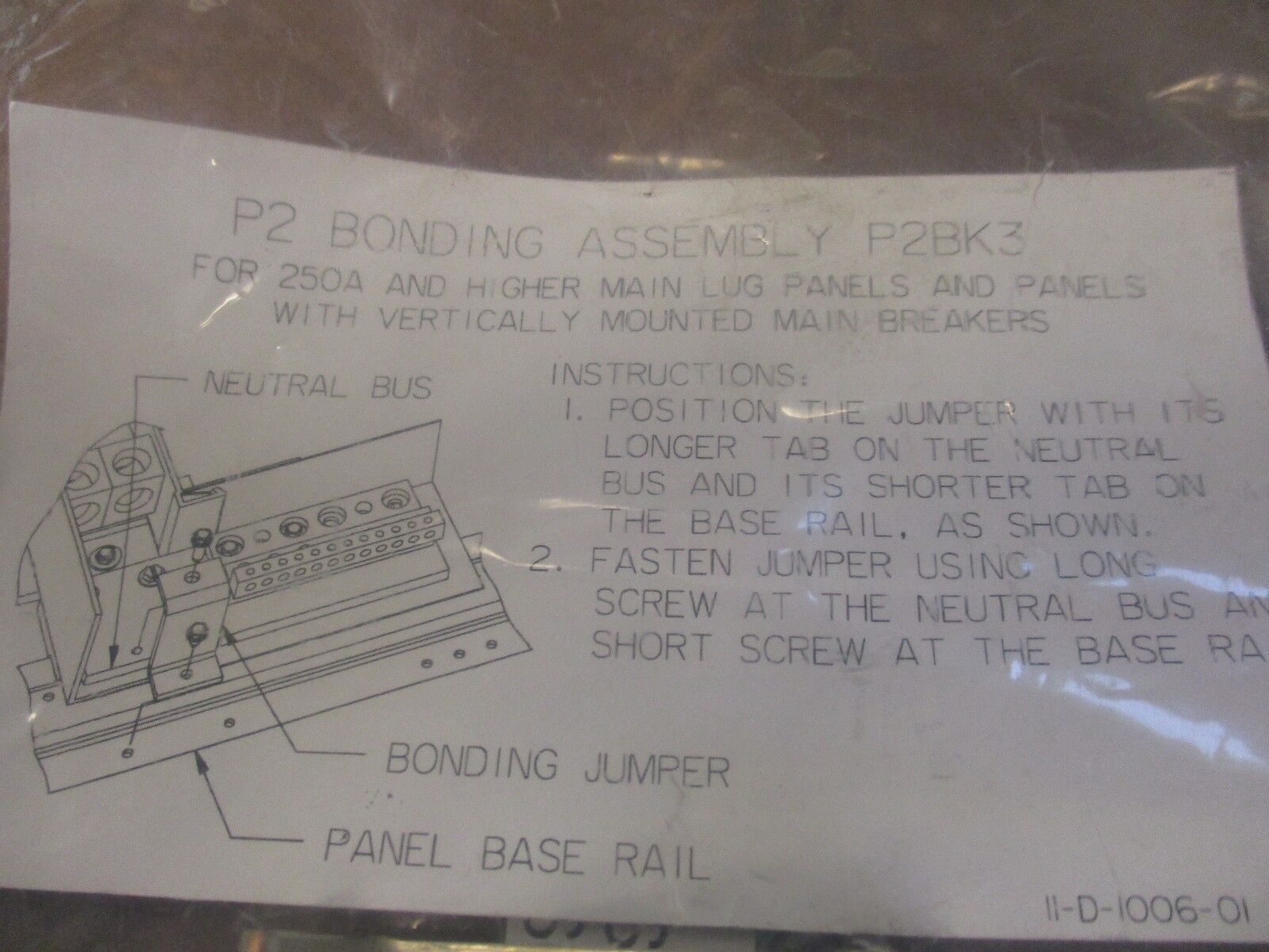 Siemens P2 Bonding Assembly P2BK3 New Surplus