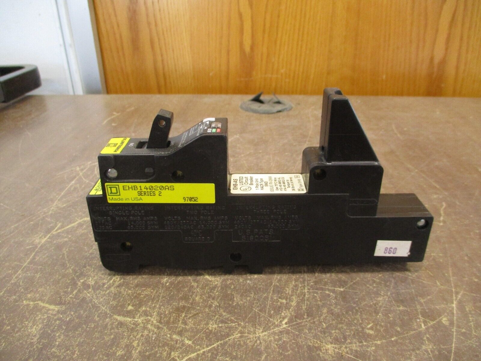 Square D Powerlink AS Remote Controlled Circuit Breaker EHB14020AS 20A 277V 1P
