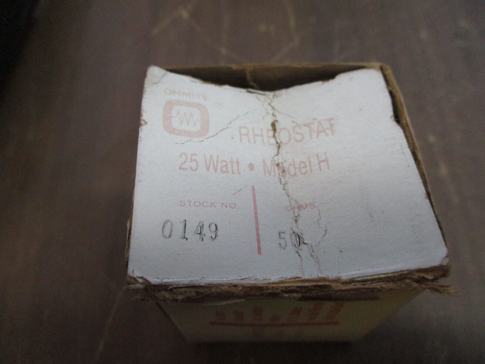 Ohmite Model H Rheostat 0149 50 Ohms New Surplus
