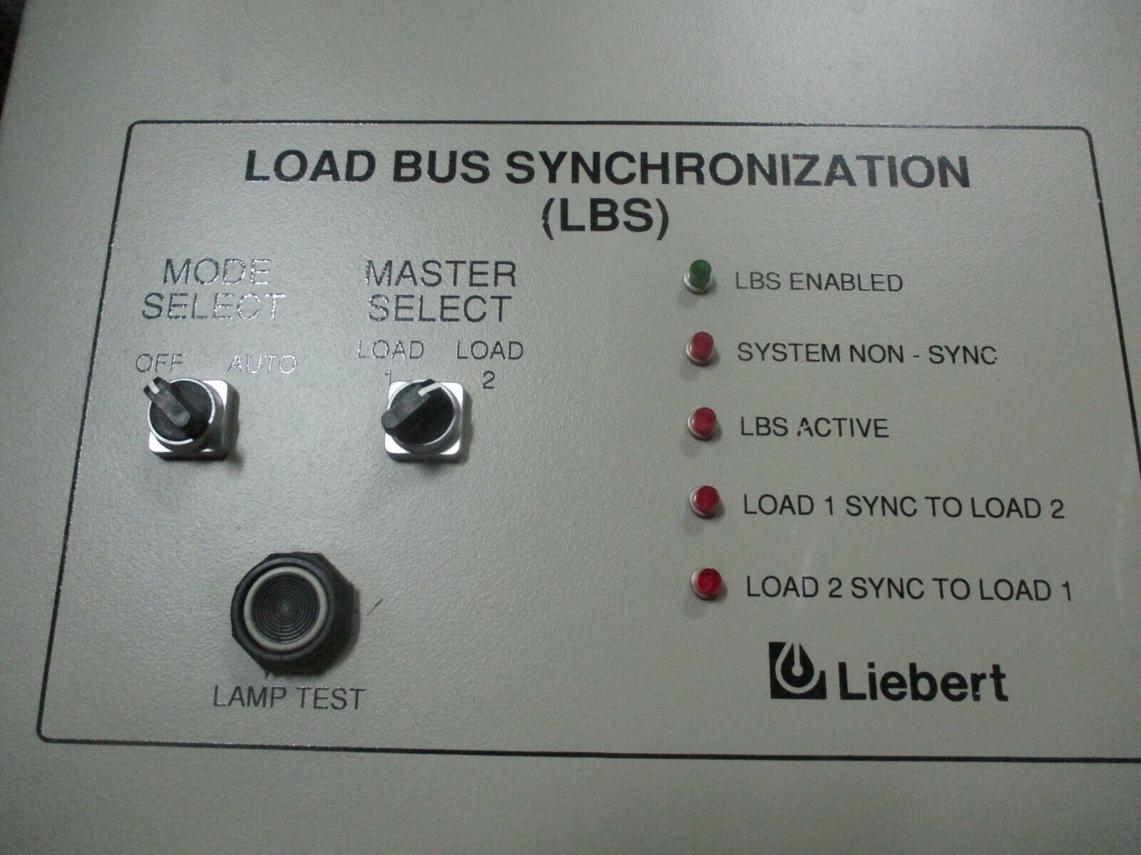 Liebert Load Bus Synchronization Remote Monitor Panel 83-791339-08 Used
