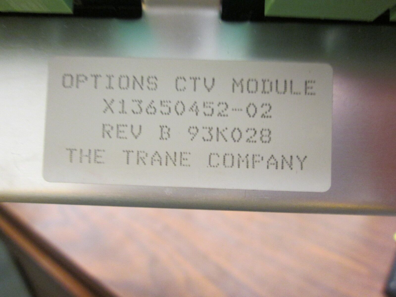 Trane Chiller Options CTV Module X13650452-02 Rev B