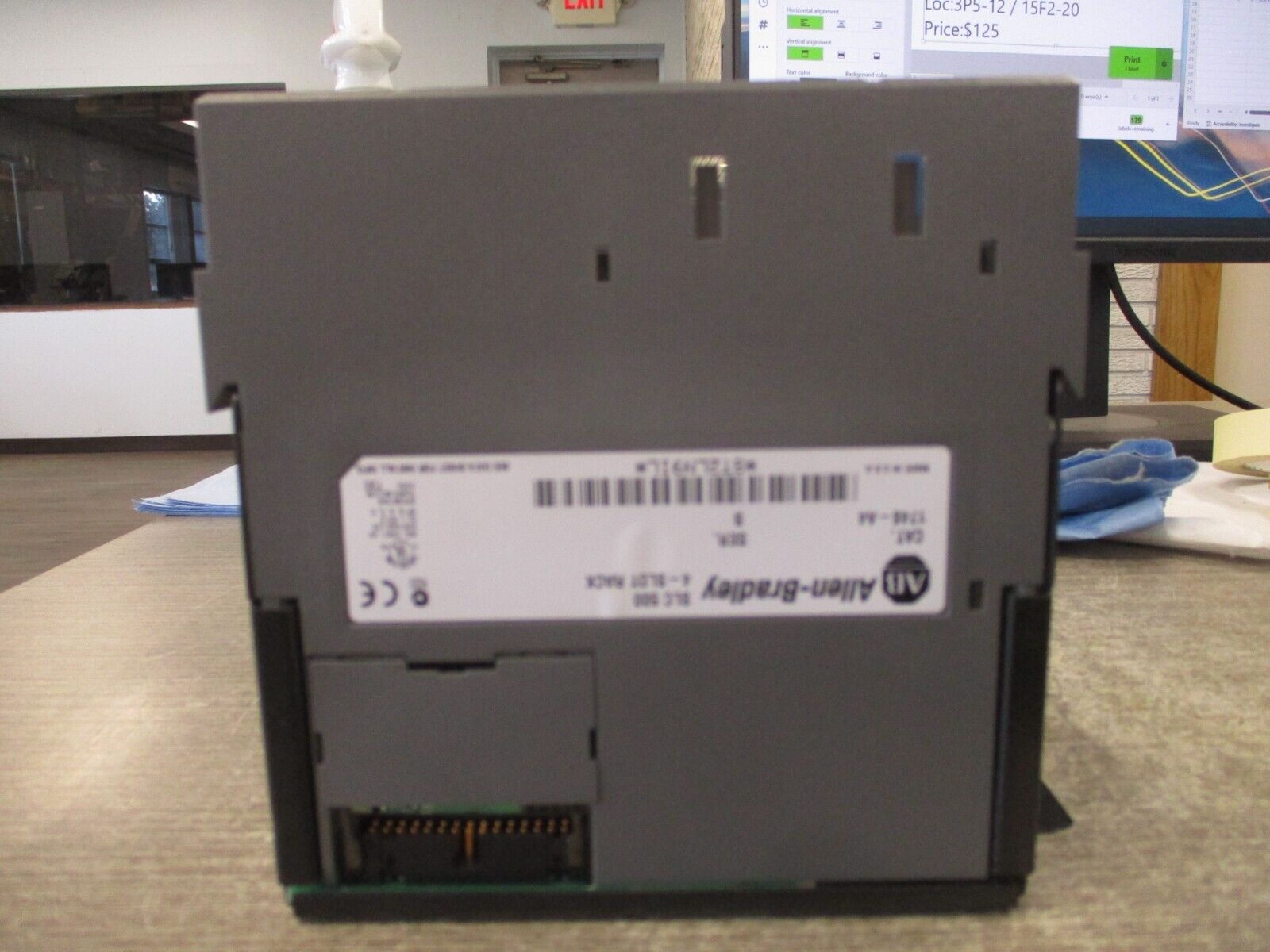 Allen-Bradley SLC 500 PLC Rack W/Power Supply 1746-A4/1746-P3 4-Slot Used