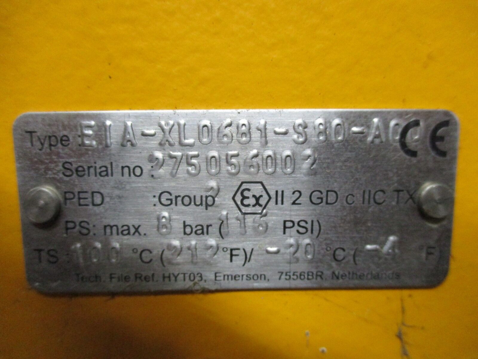 Hytork 681 Actuated Valve w/ Positioner EIA-XL0681-S80-A00 116PSI Used
