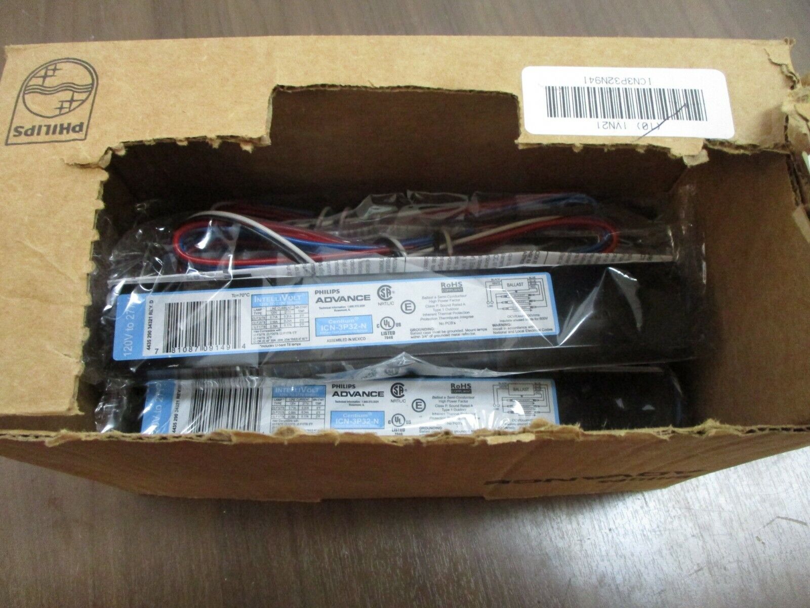 Philips Advance Centium Ballast ICN-3P32-N 120-277V 50/60Hz *Box of 5*