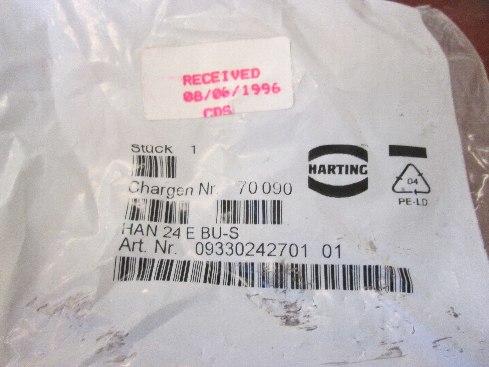 Harting Connector HAN 24 E BU-S New Surplus