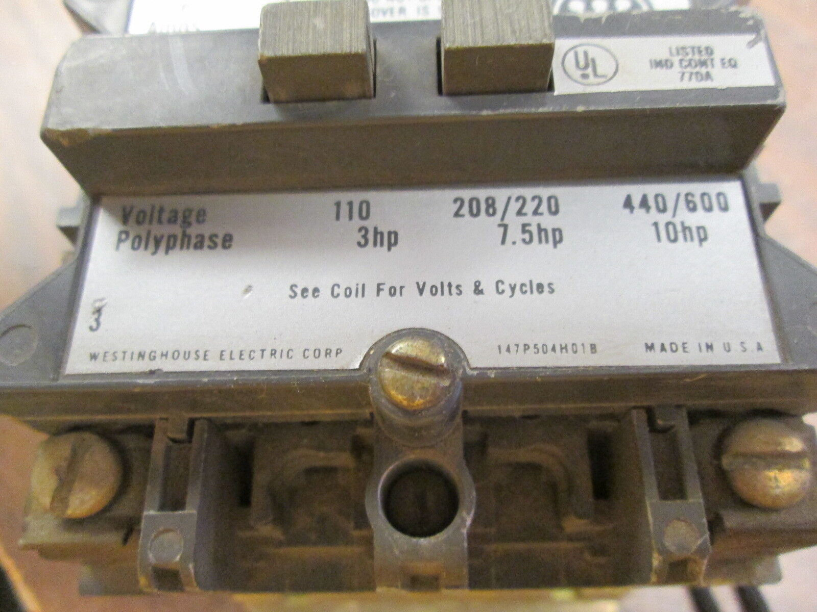 Westinghouse Size 1 Contactor A200M1CACDM 120V Coil 27A Used