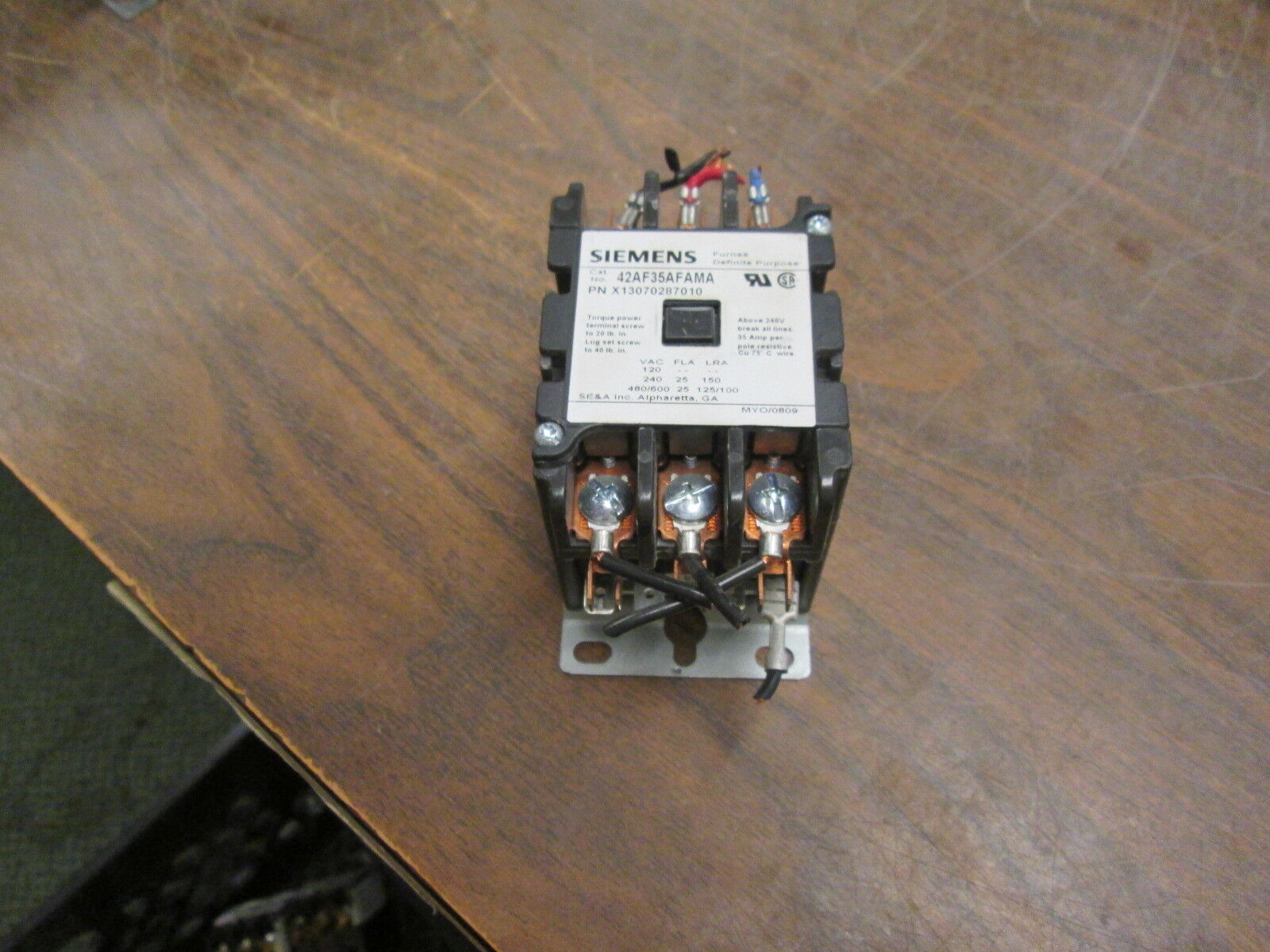 Siemens Contactor 42AF35AFAMA 120V Coil 25A 600V Used