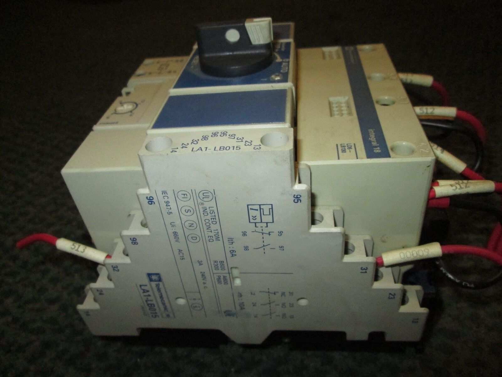 Telemecanique  Combination Motor Starter  LD5-LB130  Integral 18  1-1.6A  Used